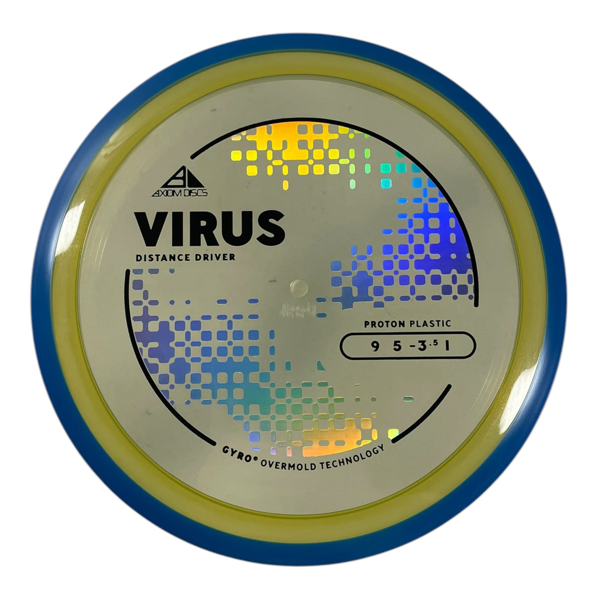 Axiom Discs Virus | Proton | Yellow/Blue 158g (Project Lab Coat) Disc Golf