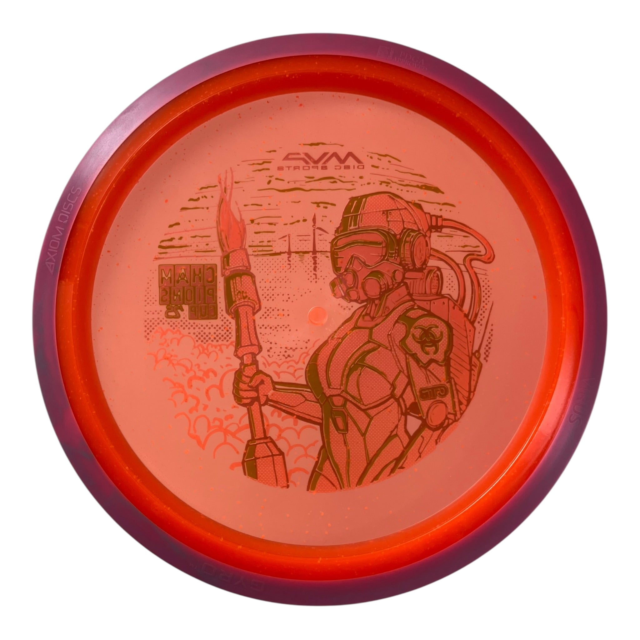 Axiom Discs Virus - Used Like New | Particle Glow Proton | Orange/Pink 172g (OTB CC 2025) Disc Golf
