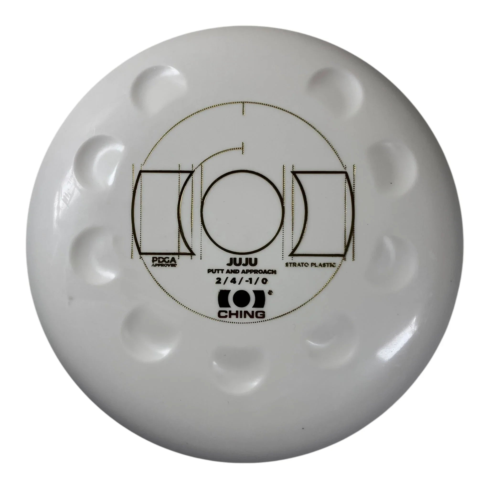Ching Sports JuJu | Strato | White/Gold 169g Disc Golf