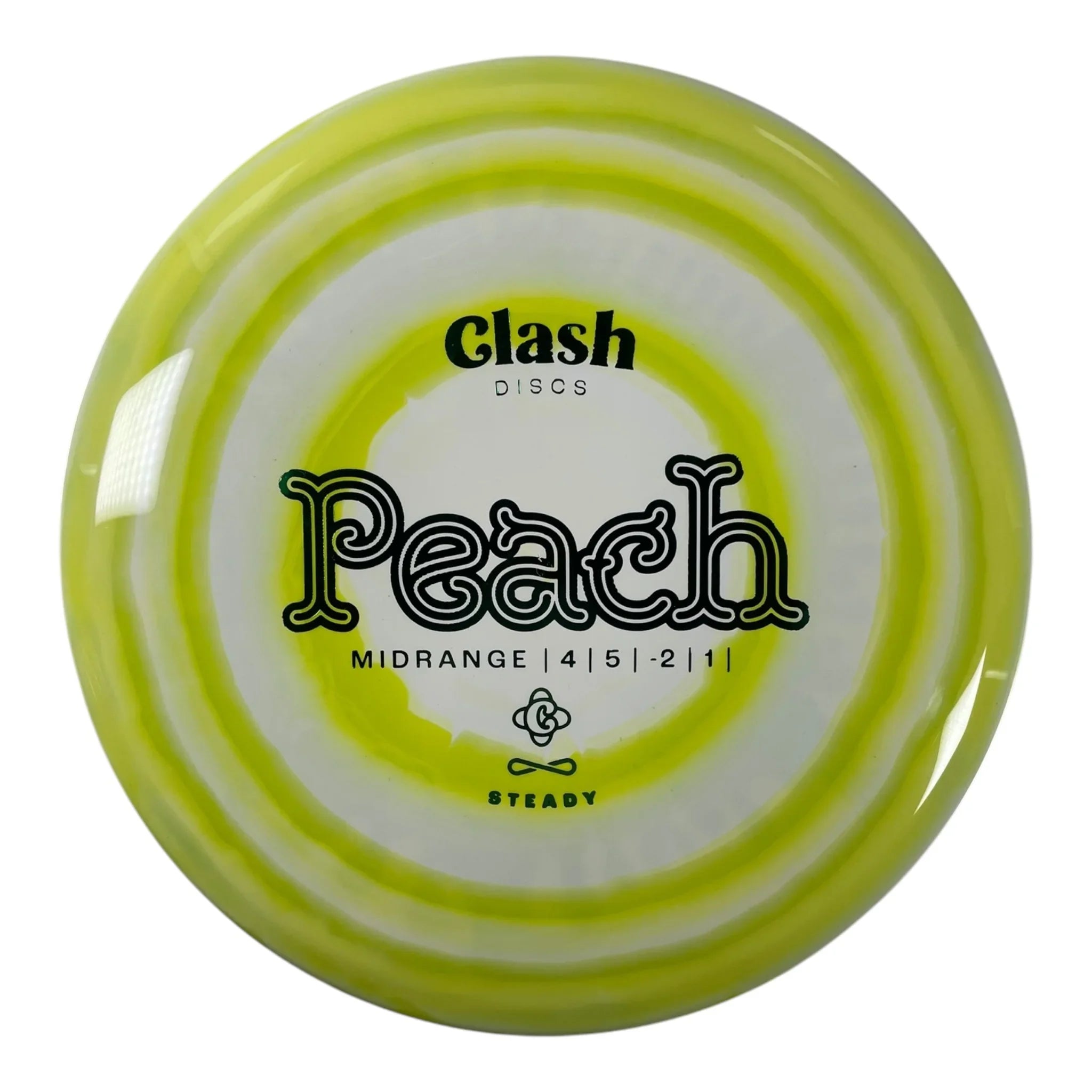 Clash Discs Peach | Steady Ring | Green/Green 176g Disc Golf
