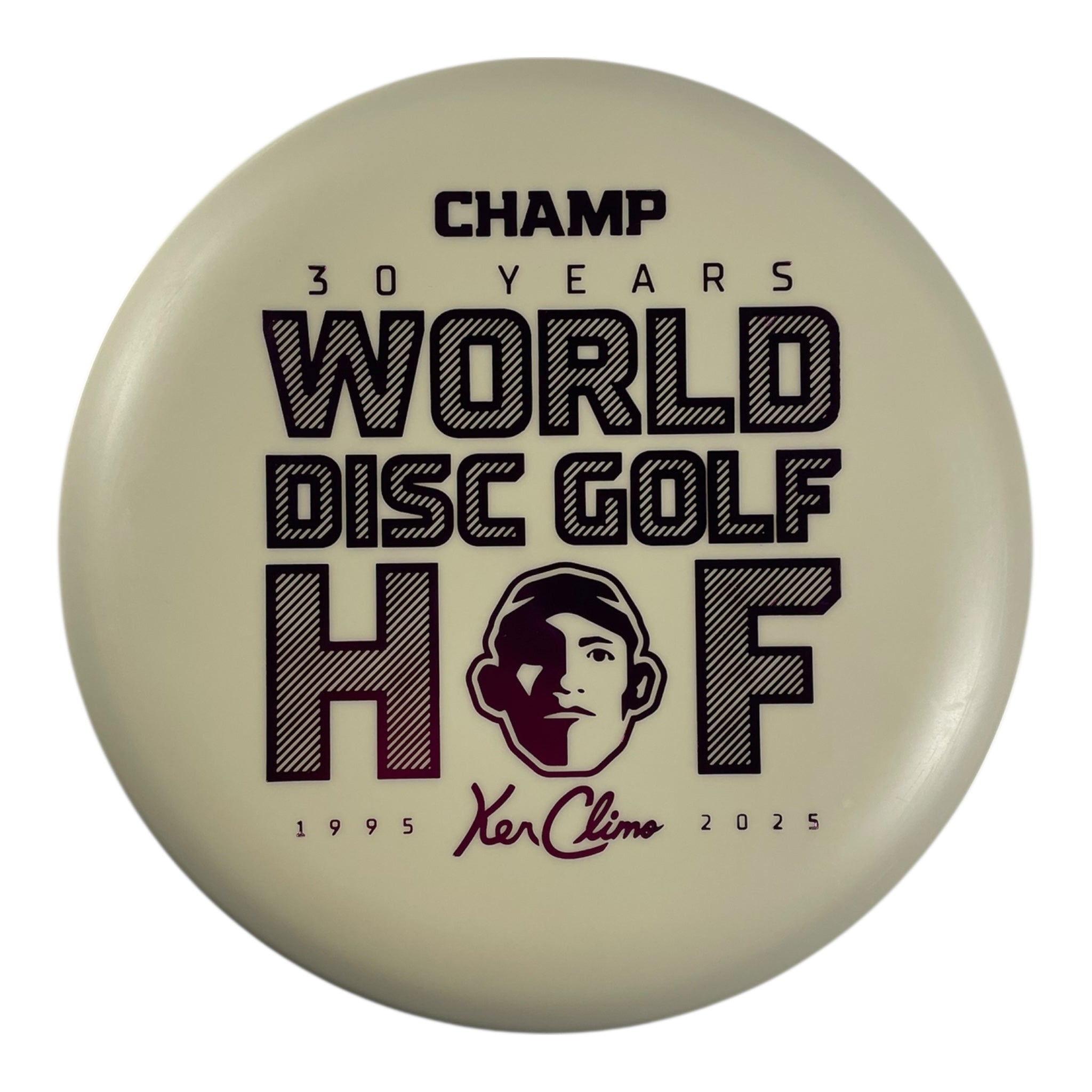 Climo Disc Golf Champ | Glow Trophy Line | Glow/Pink 173g (Hall of Fame) Disc Golf