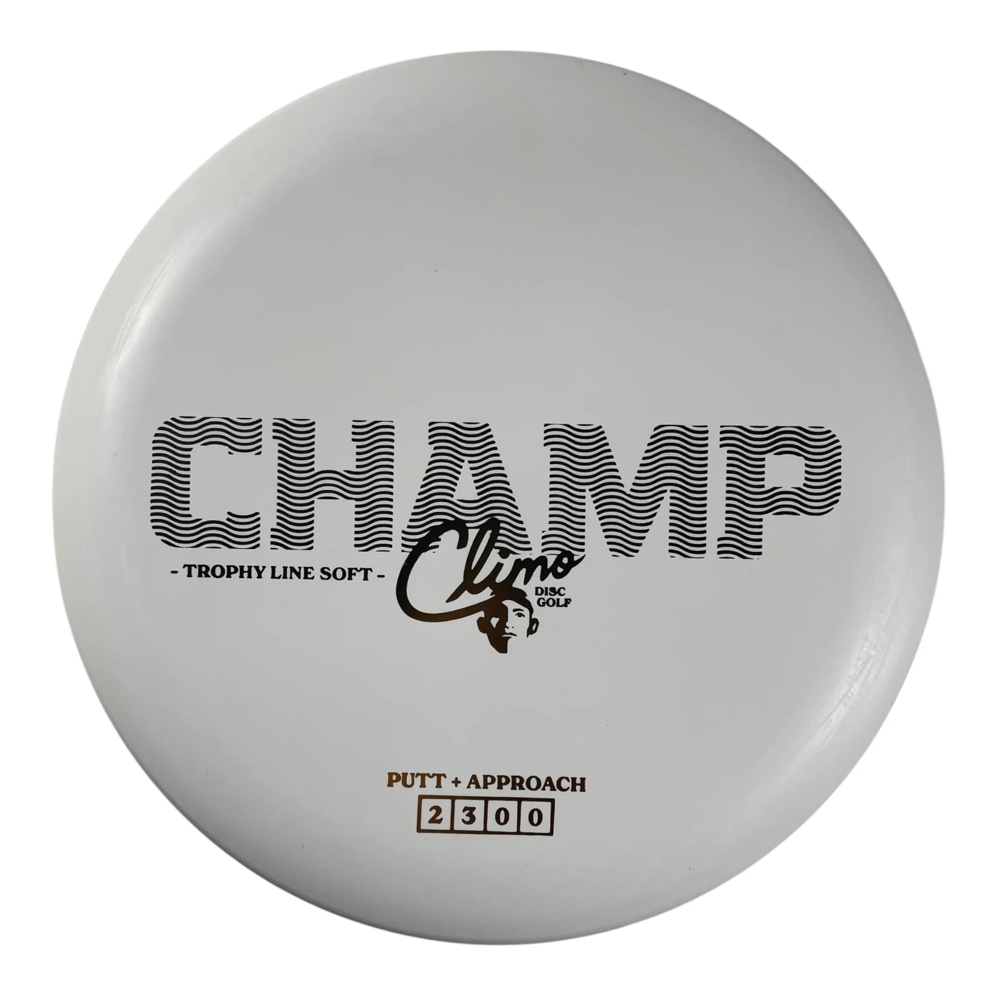 Climo Disc Golf Champ | Soft Trophy Line | White/Gold 175g Disc Golf