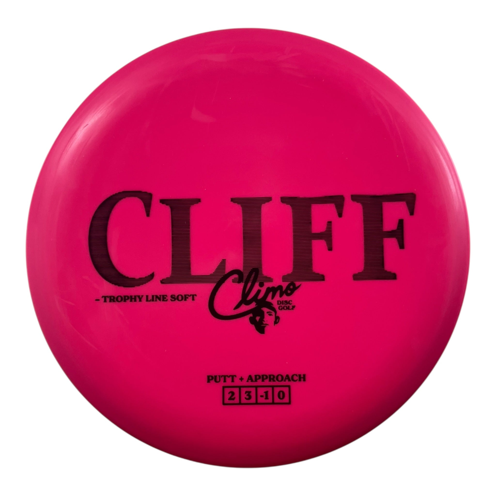 Climo Disc Golf Cliff | Soft Trophy Line | Pink/Black 175g Disc Golf
