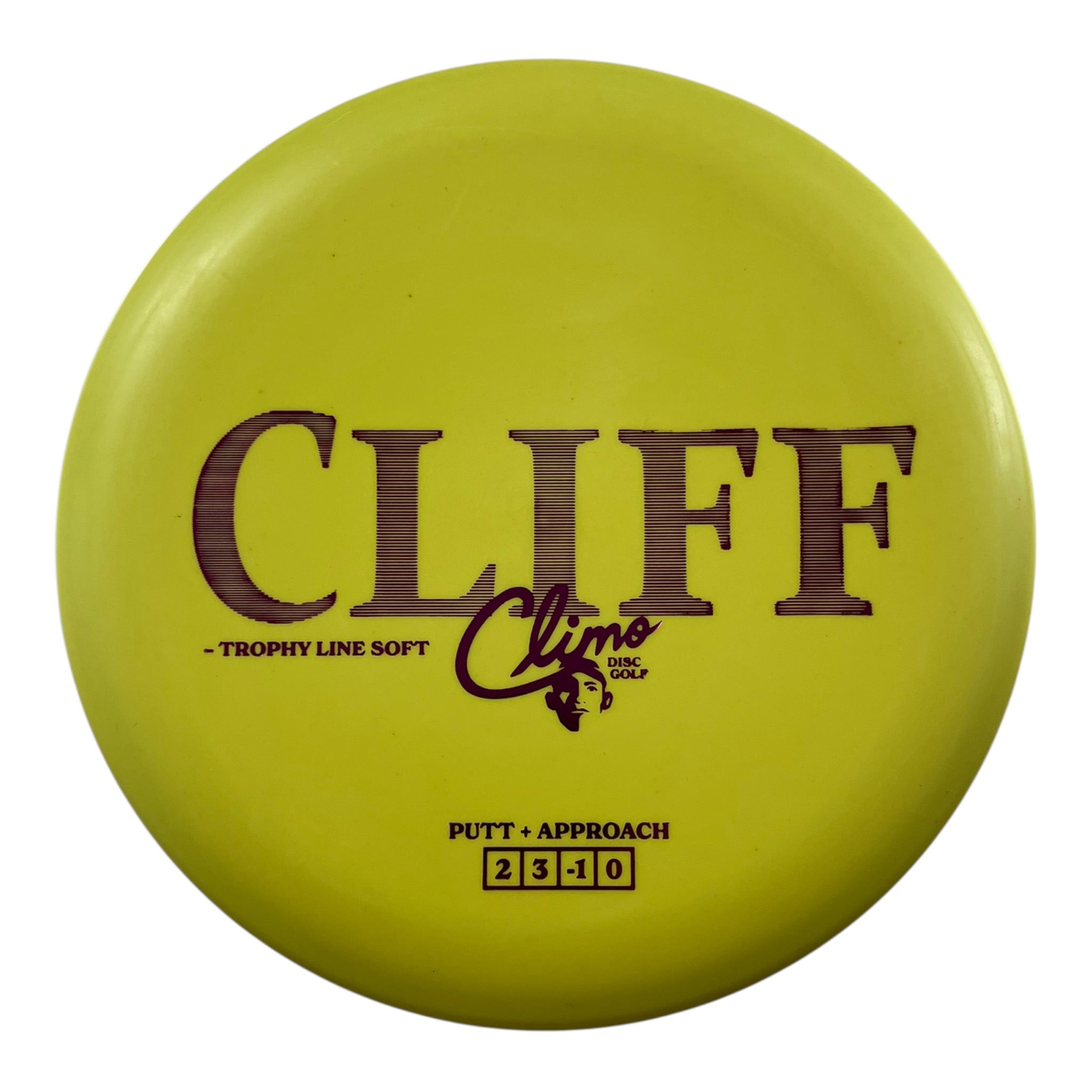 Climo Disc Golf Cliff | Soft Trophy Line | Yellow/Pink 171g Disc Golf
