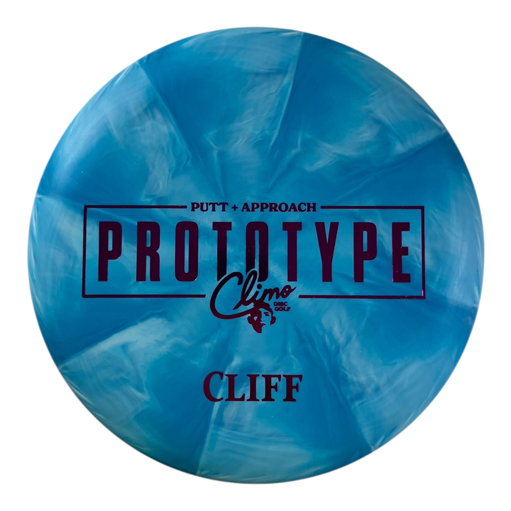 Climo Disc Golf Cliff | Swirly Trophy Line | Blue/Red 173g Disc Golf