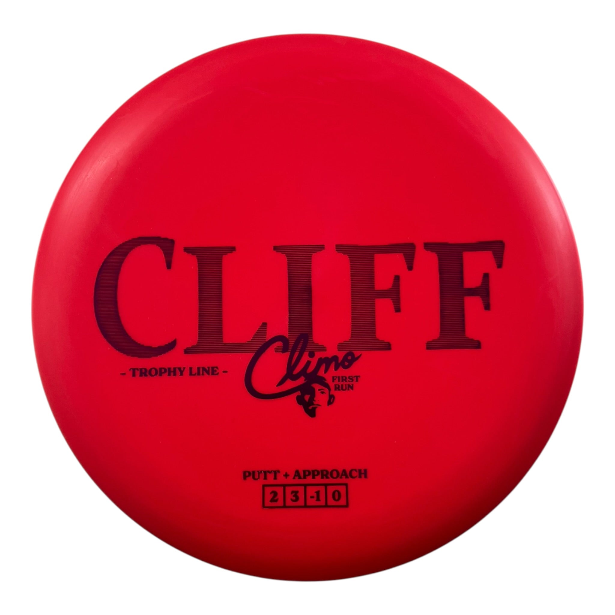 Climo Disc Golf Cliff | Trophy Line | Red/Purple 169g Disc Golf