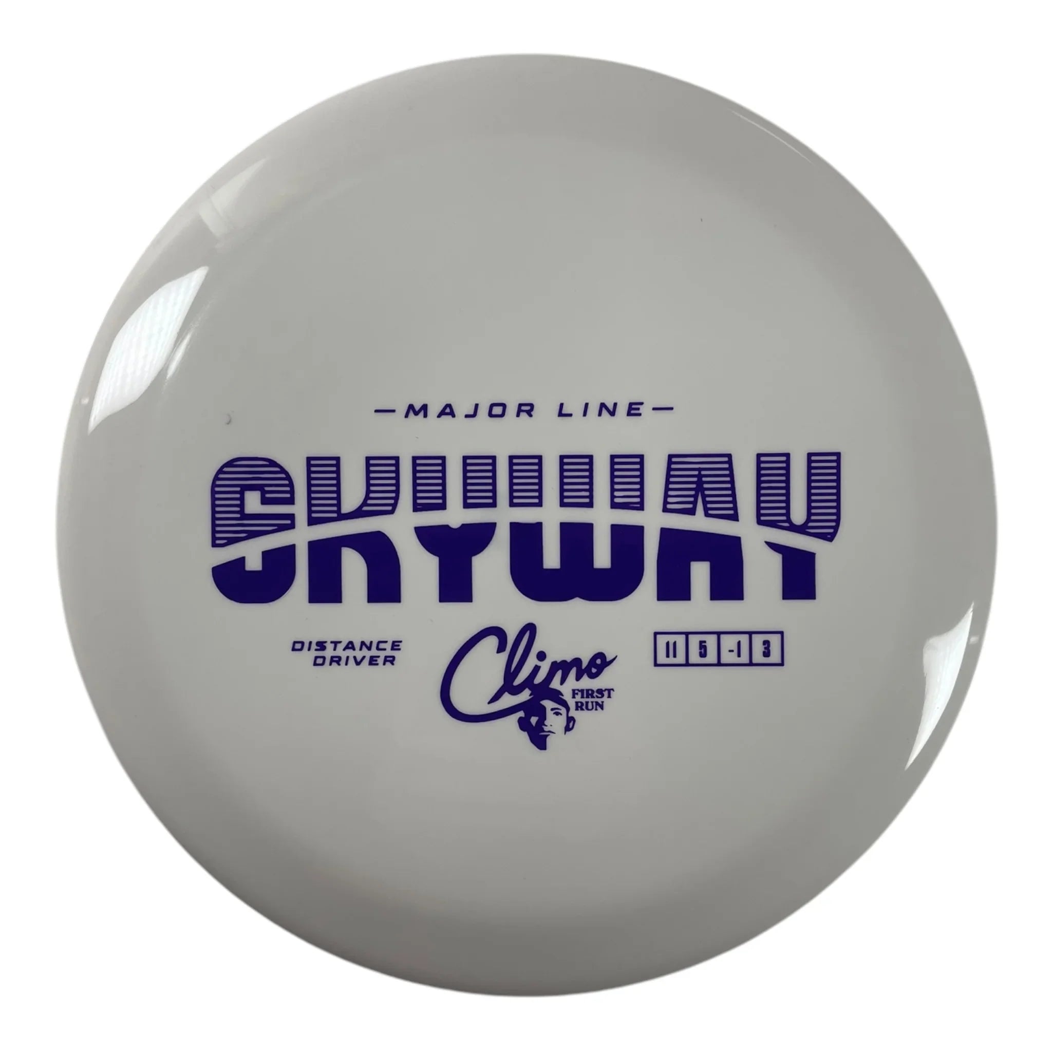 Climo Disc Golf Skyway | Major Line | White/Purple 167g (First Run) Disc Golf