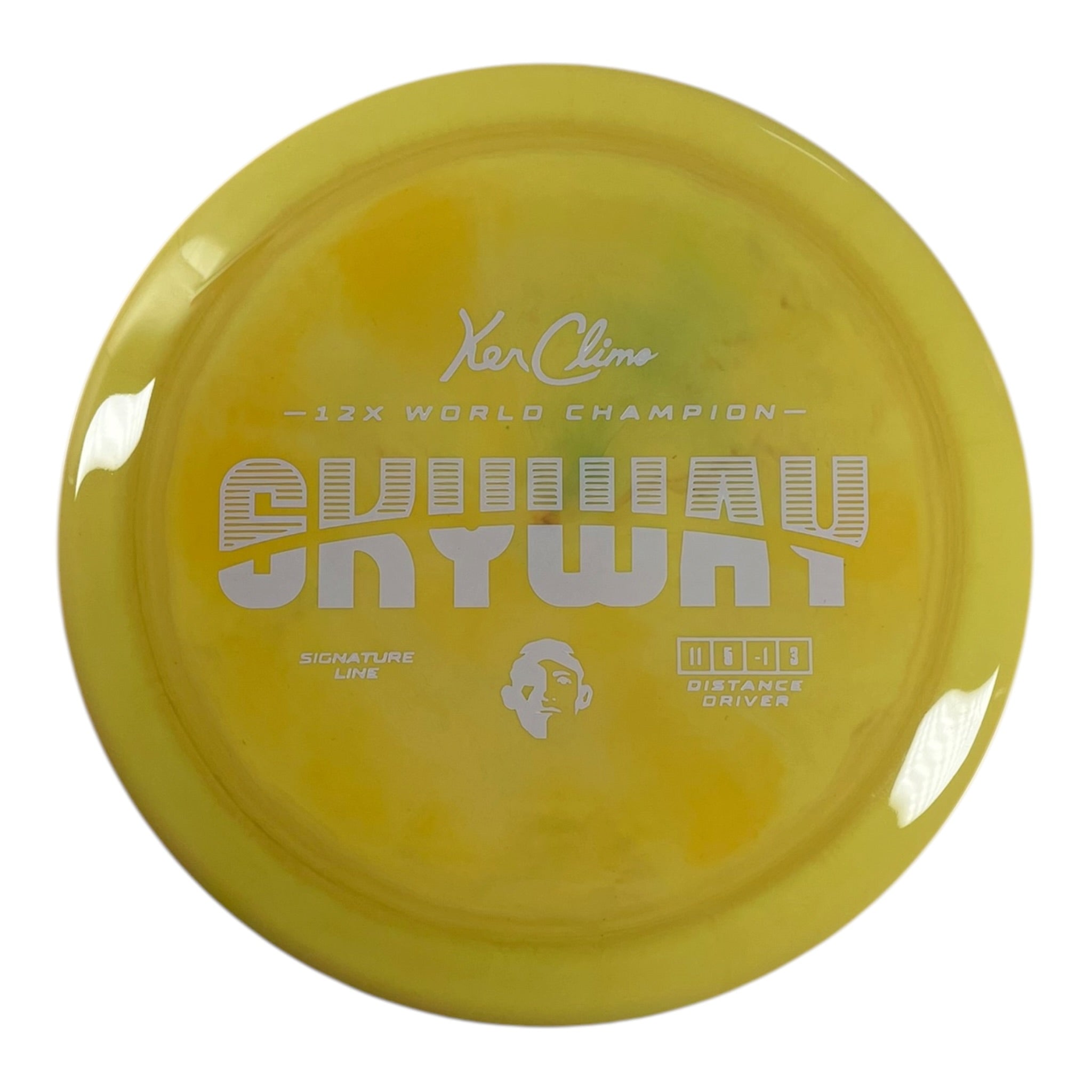 Climo Disc Golf Skyway | Signature Line | Yellow/White 175g Disc Golf