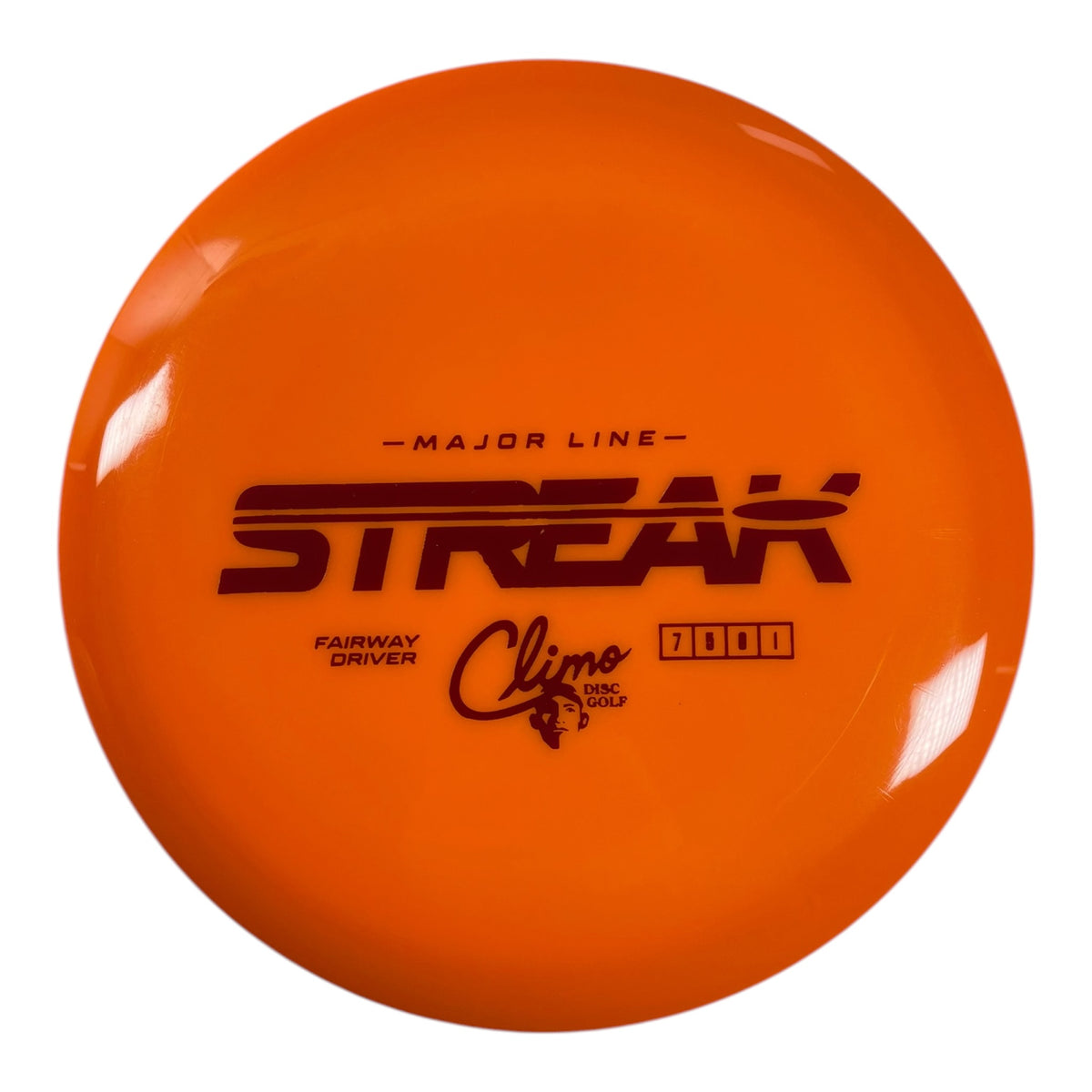 Climo Disc Golf Streak | Major Line | Orange/Maroon 176g Disc Golf