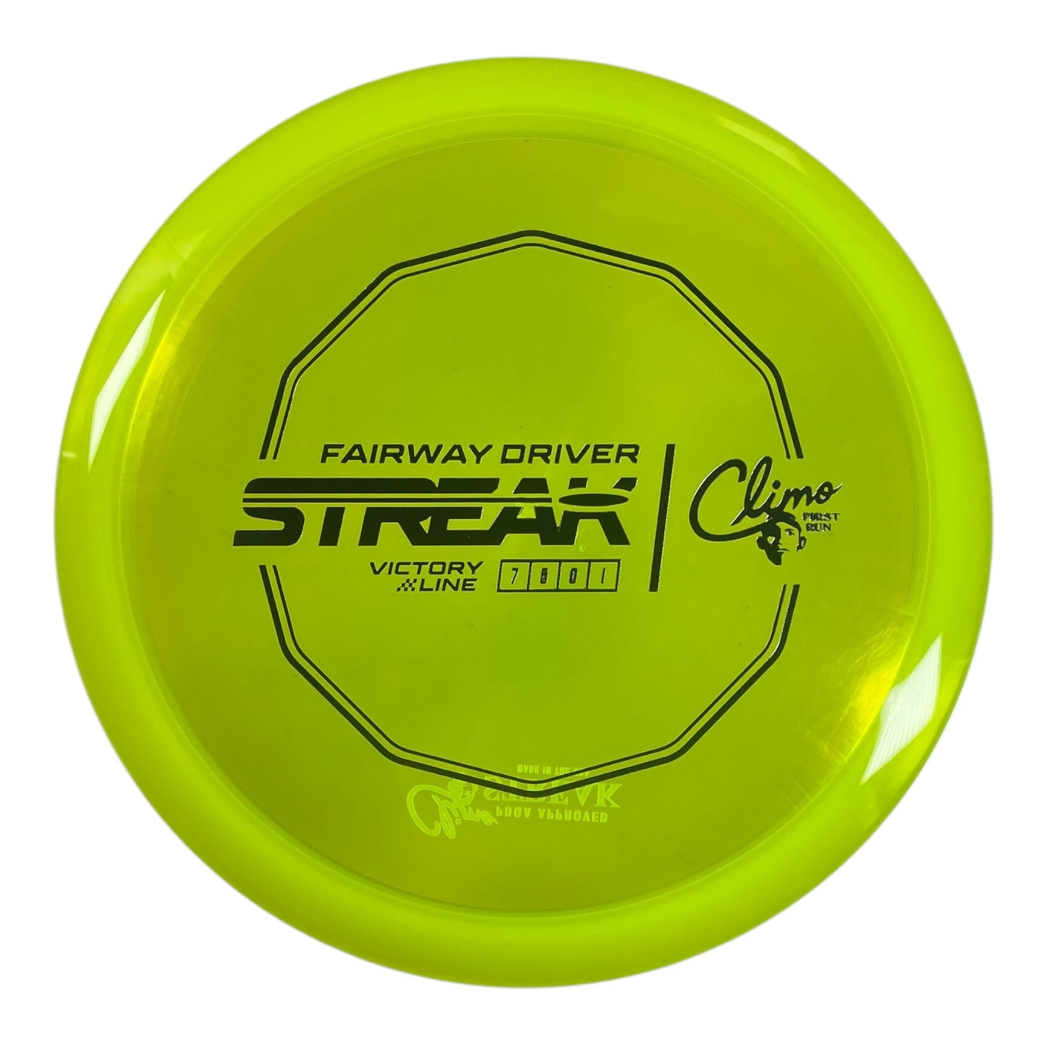 Climo Disc Golf Streak | Victory Line | Yellow/Silver 162g (First Run) Disc Golf
