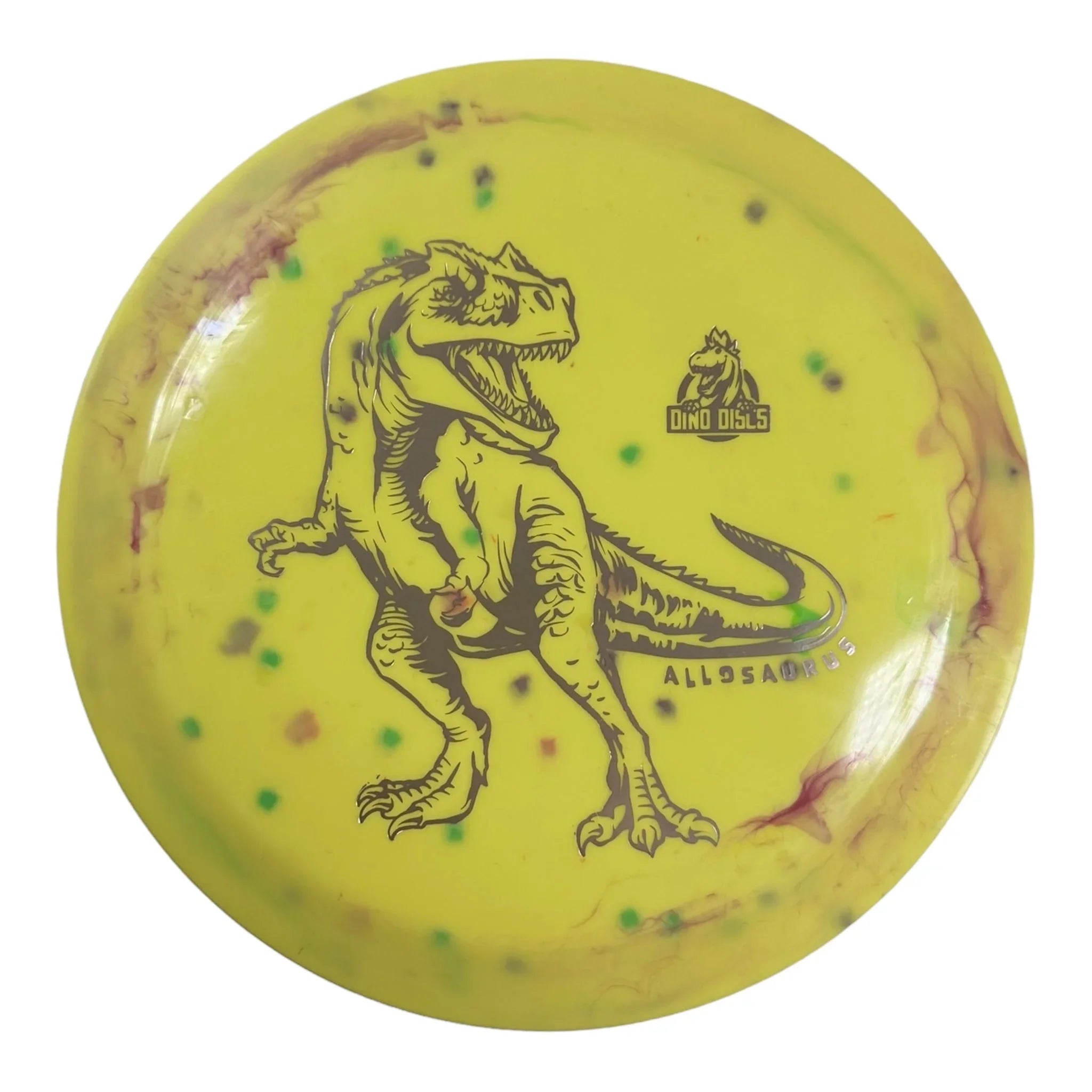 Dino Discs Allosaurus | Egg Shell | Yellow/Gold 123g Disc Golf