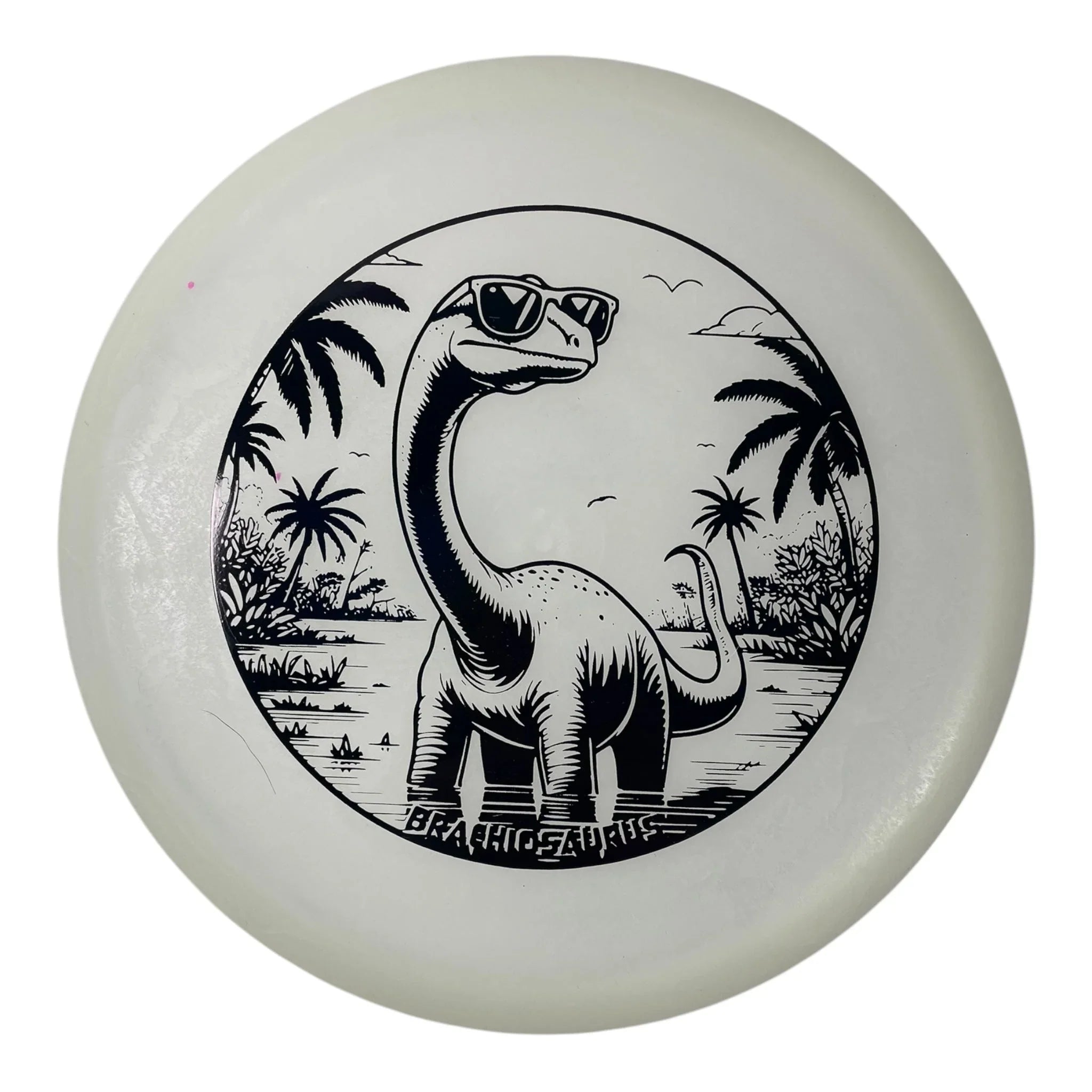 Dino Discs Brachiosaurus | Egg Shell Glow | Black/Glow 128g Disc Golf