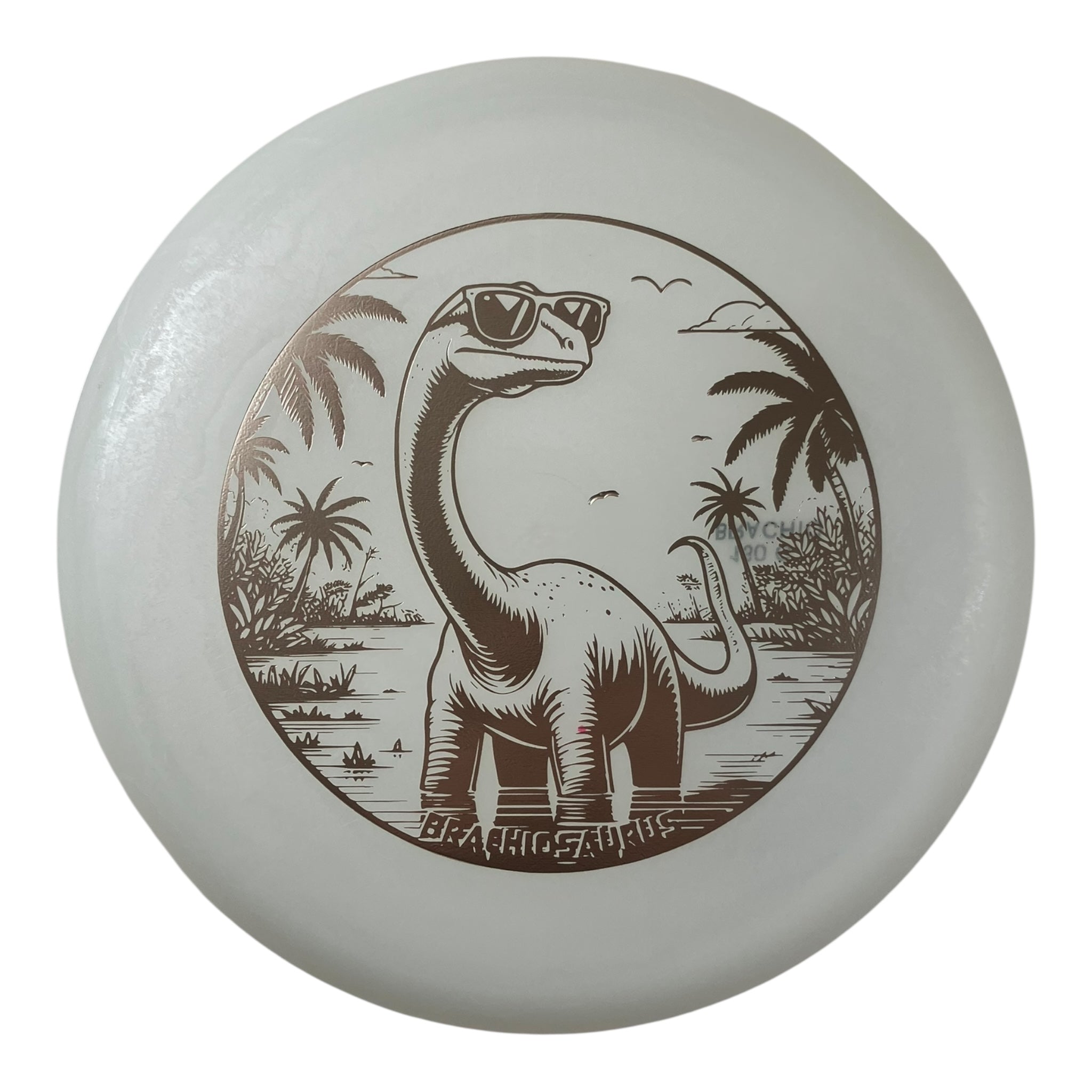 Dino Discs Brachiosaurus | Egg Shell Glow | Glow/Silver 130g Disc Golf