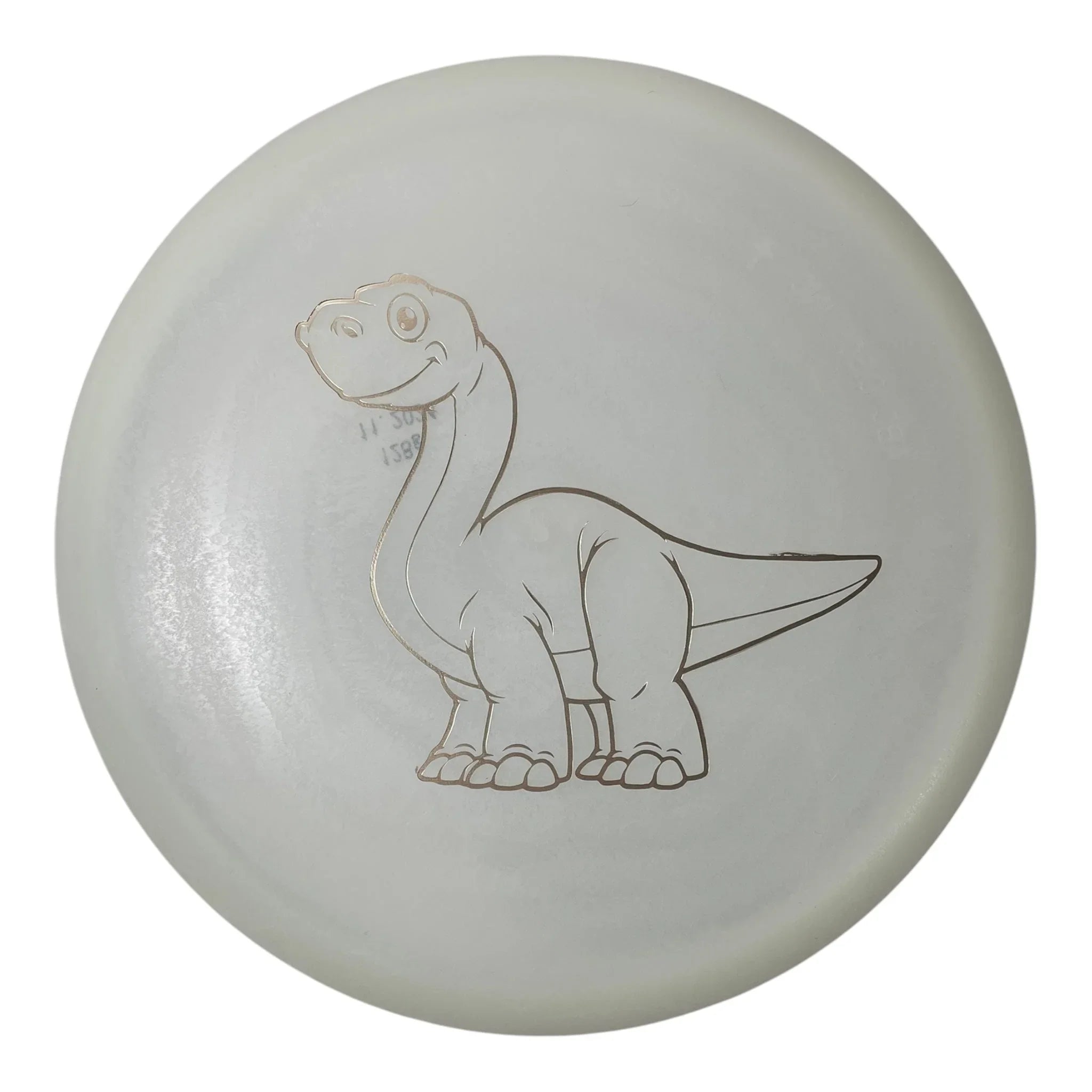 Dino Discs Brachiosaurus | Egg Shell Glow | Gold/Glow 128g Disc Golf