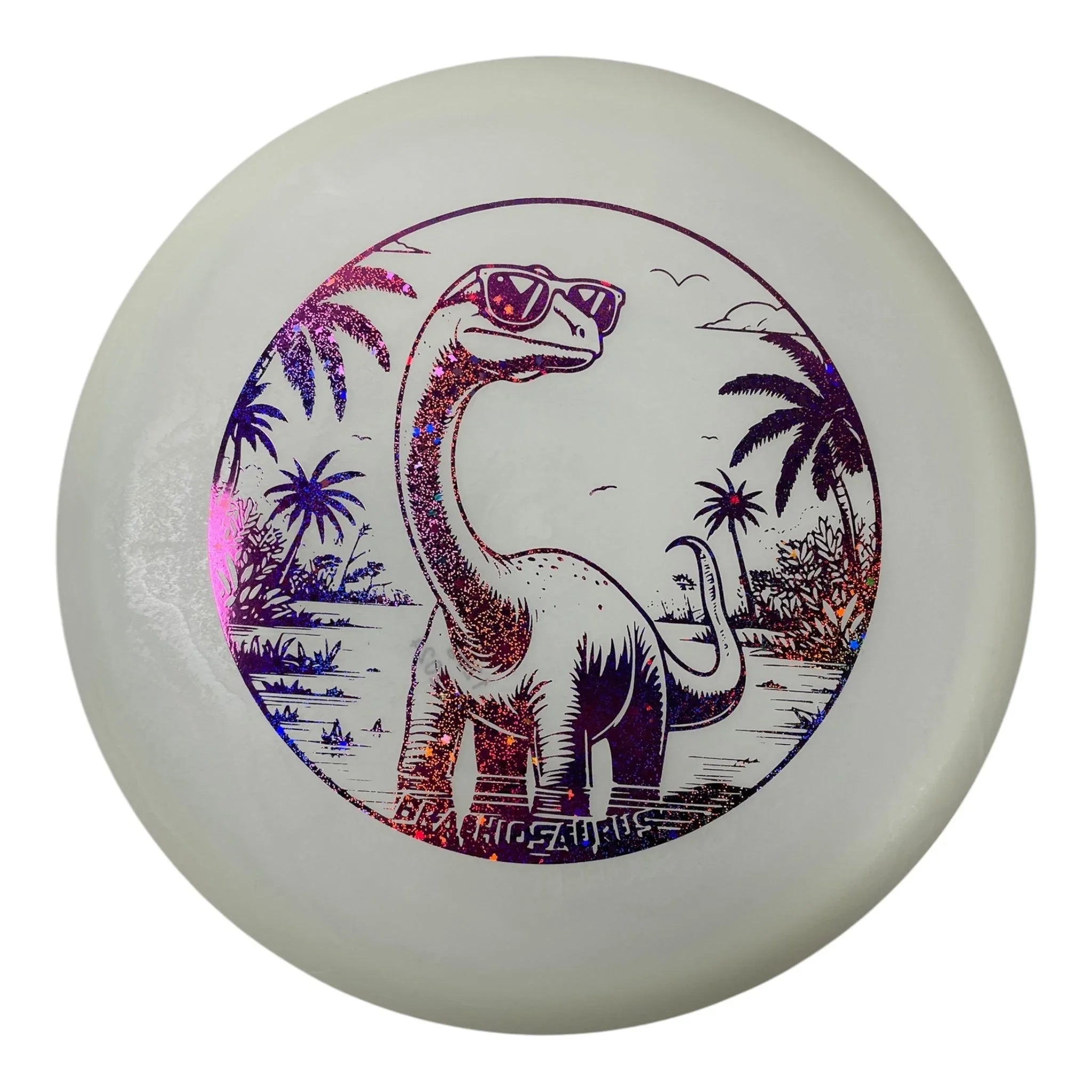 Dino Discs Brachiosaurus | Egg Shell Glow | Purple/Glow 128g Disc Golf