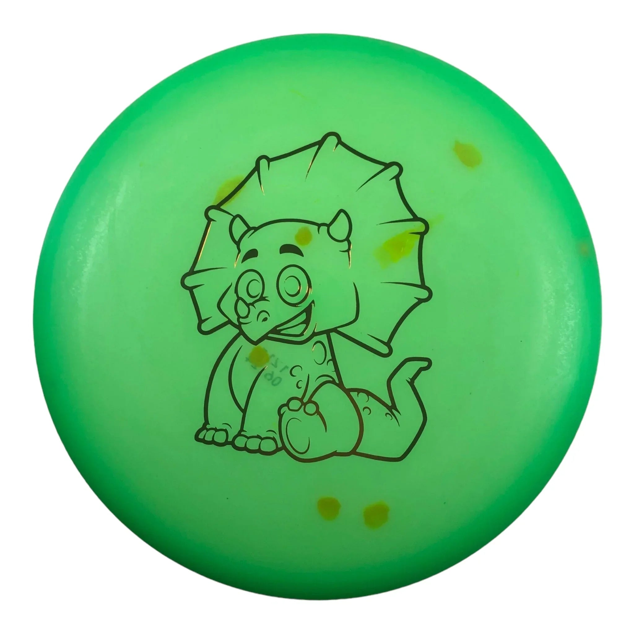 Dino Discs Triceratops | Egg Shell | Green/Gold 122g Disc Golf