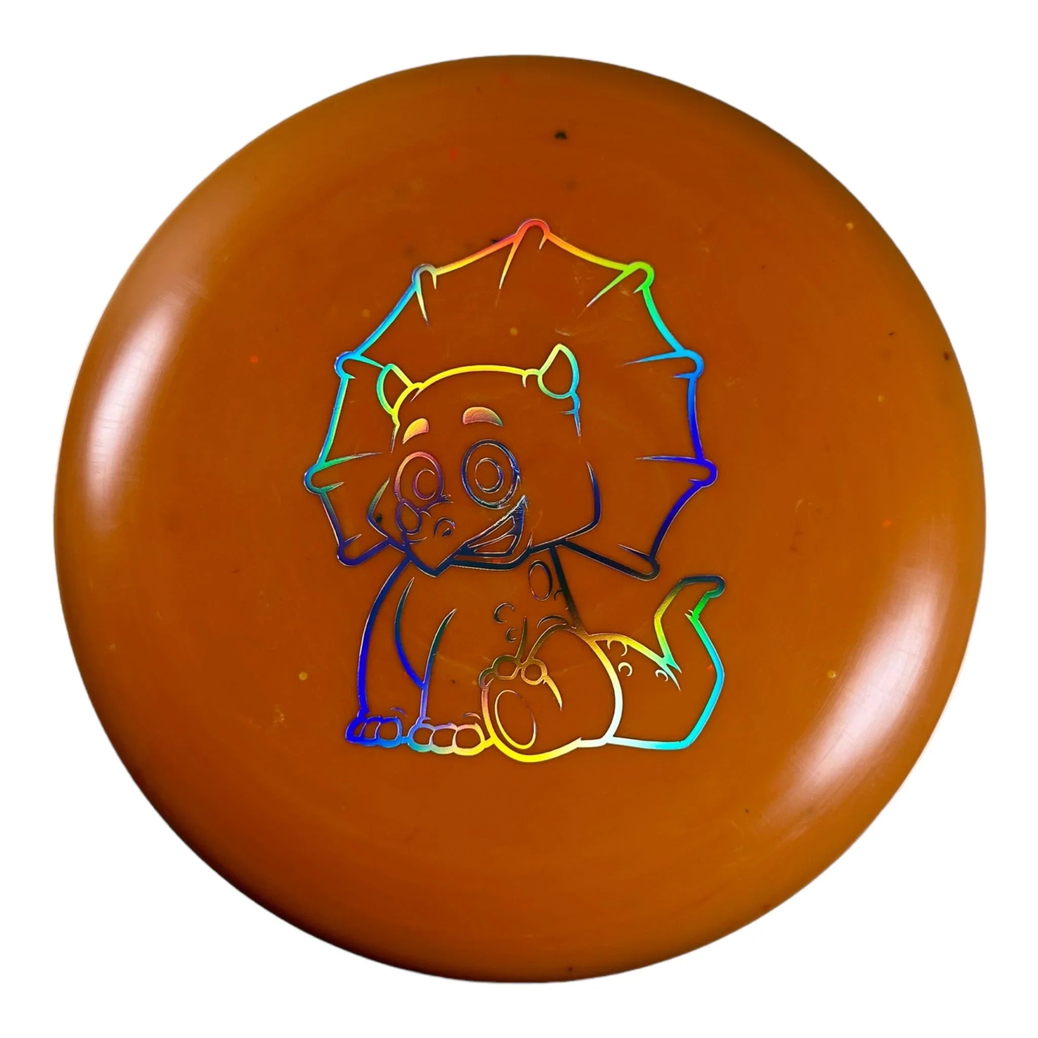 Dino Discs Triceratops | Egg Shell | Orange/Holo 123g Disc Golf