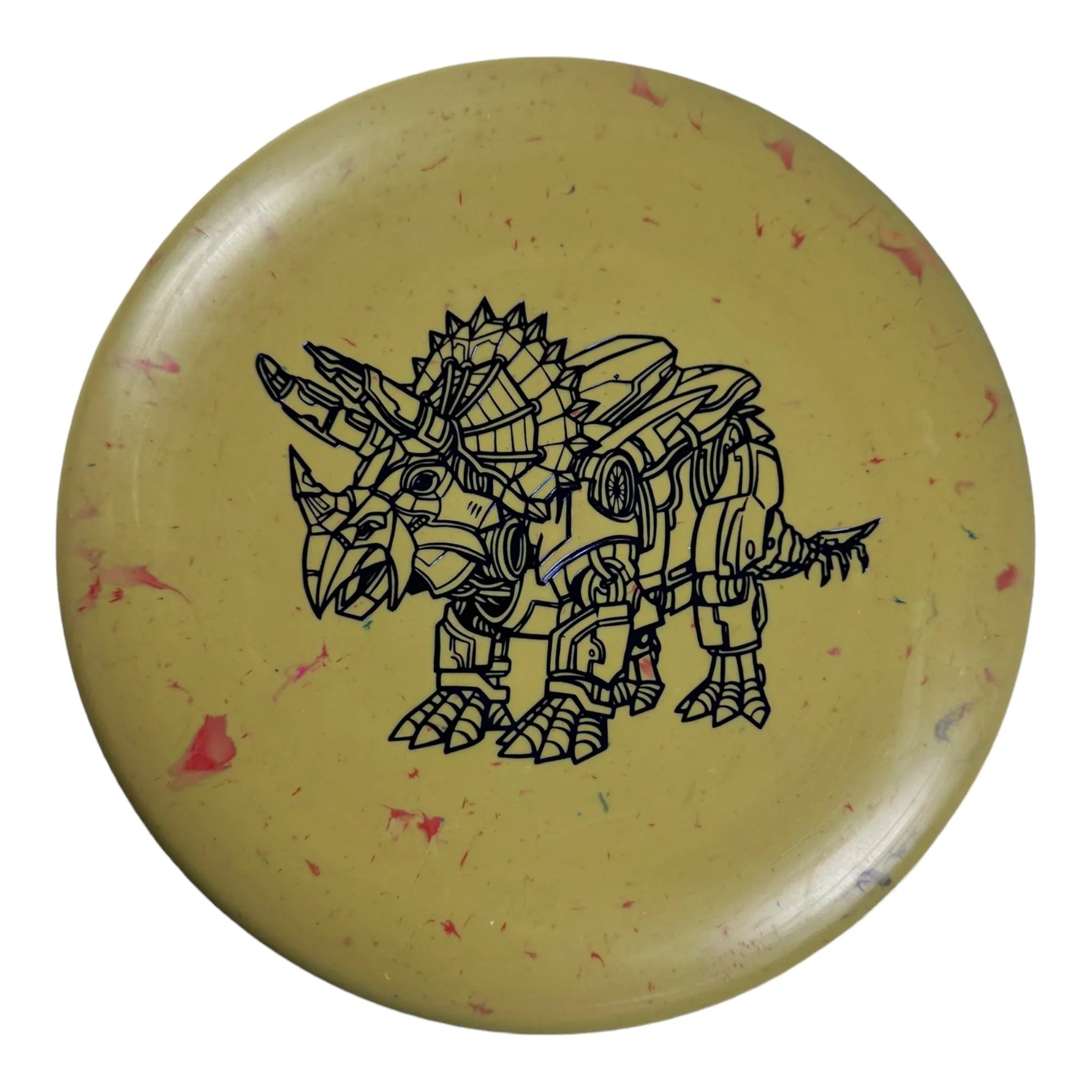 Dino Discs Triceratops | Egg Shell | Yellow/Blue 124g Disc Golf
