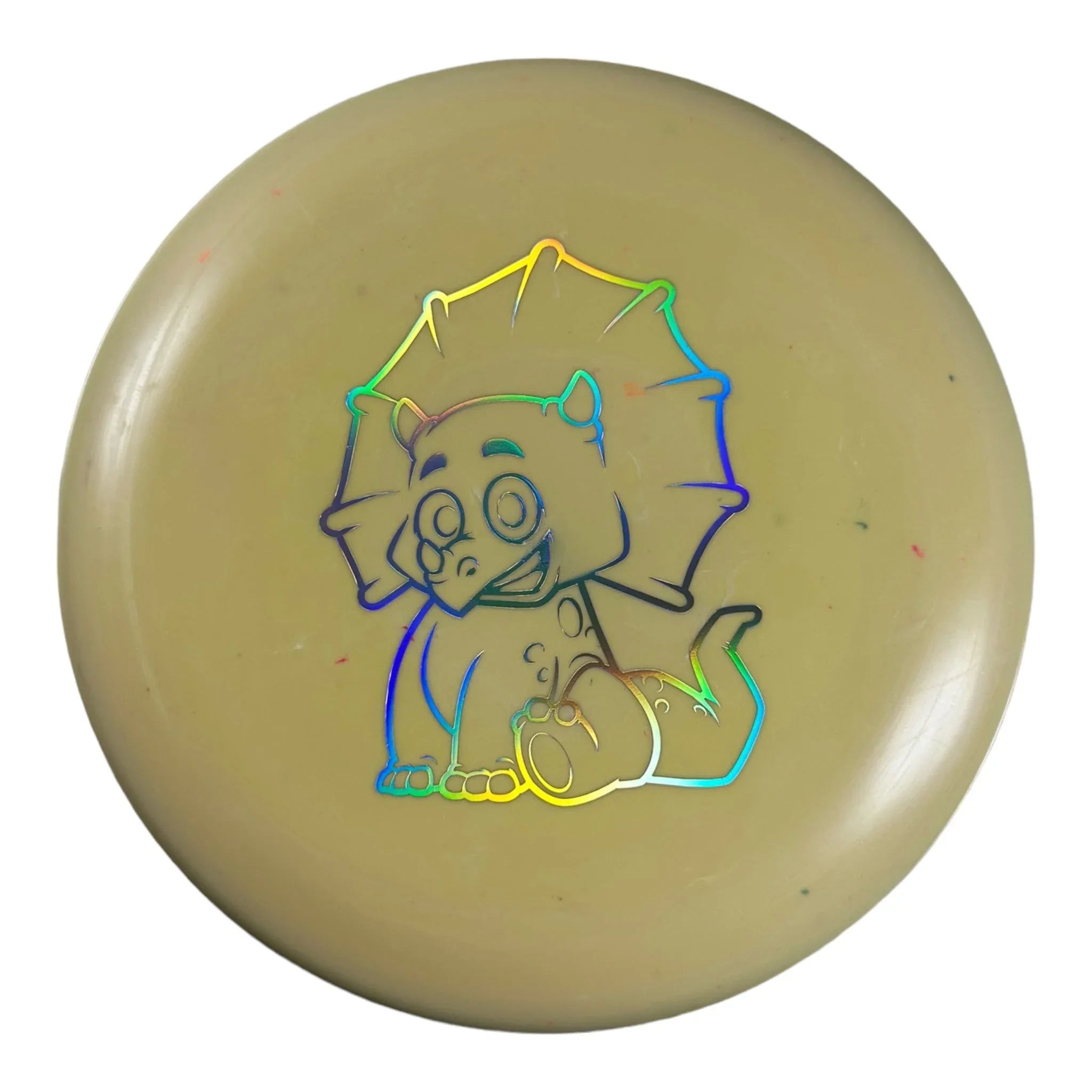 Dino Discs Triceratops | Egg Shell | Yellow/Holo 123g Disc Golf