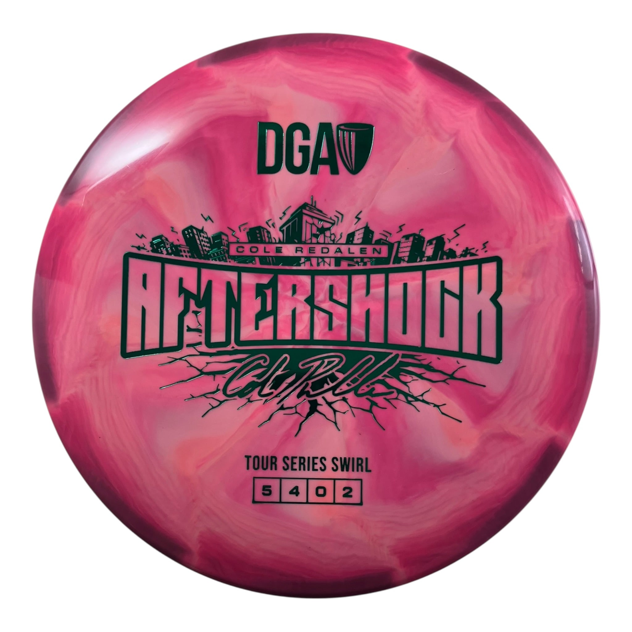 Disc Golf Association Aftershock | Tour Series Swirl | Pink/Green 177g (Cole Redalen) Disc Golf