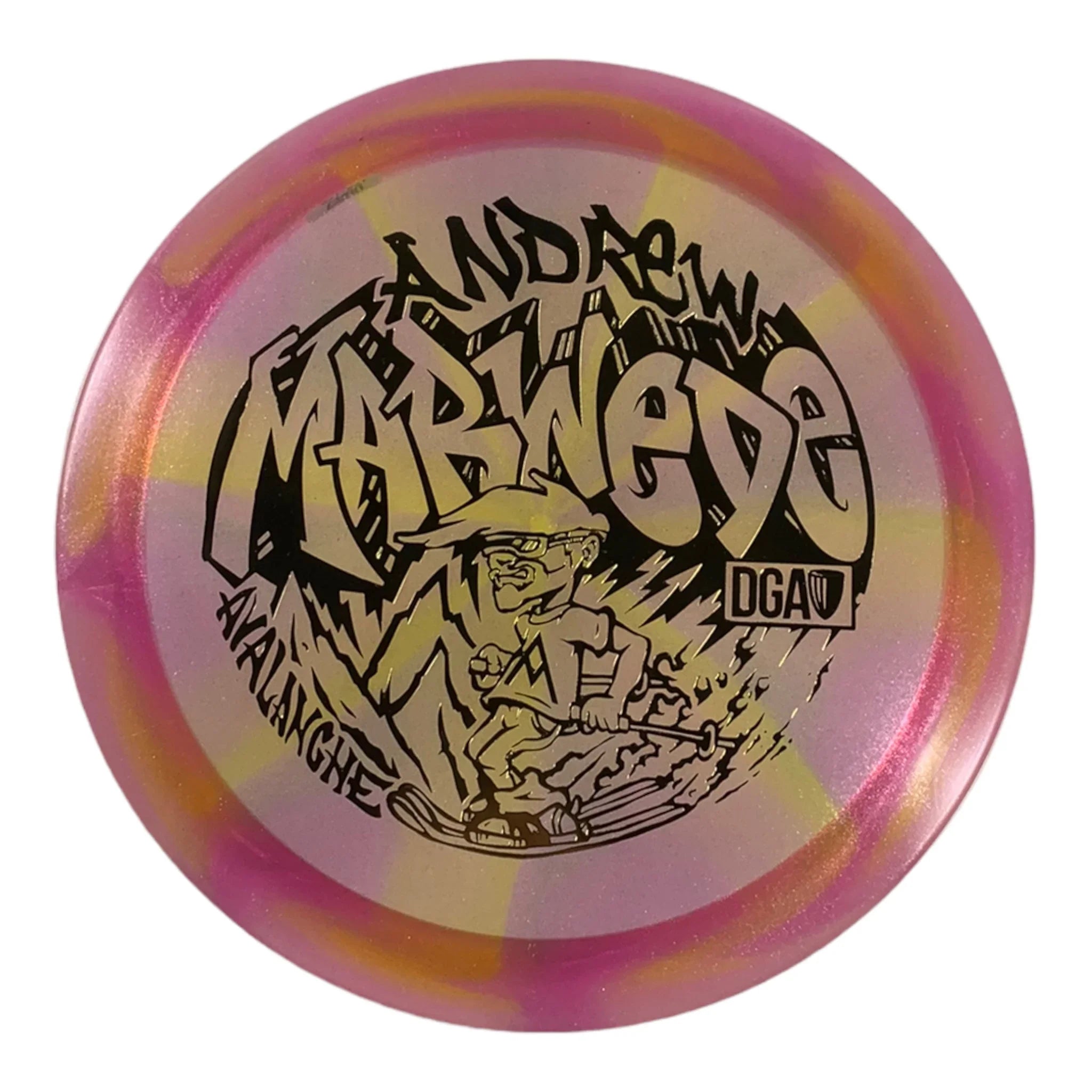 Disc Golf Association Avalanche | Swirl | Pink/Gold 175g (Andrew Marwede) Disc Golf