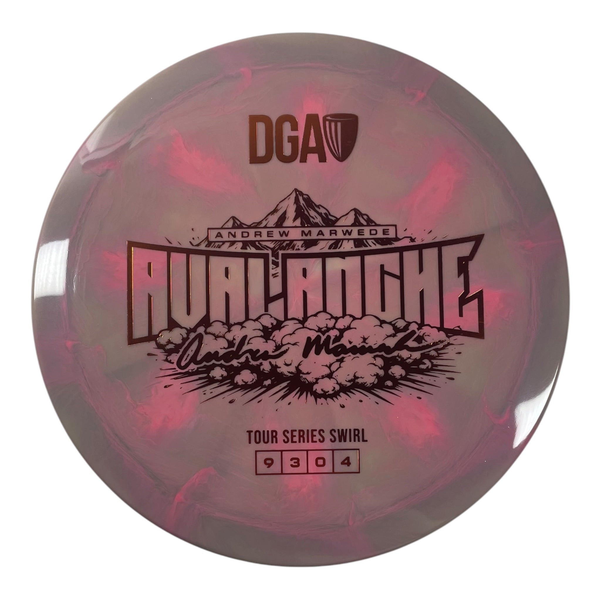 Disc Golf Association Avalanche | Tour Series Swirl | Pink/Orange 174g (Andrew Marwede) Disc Golf