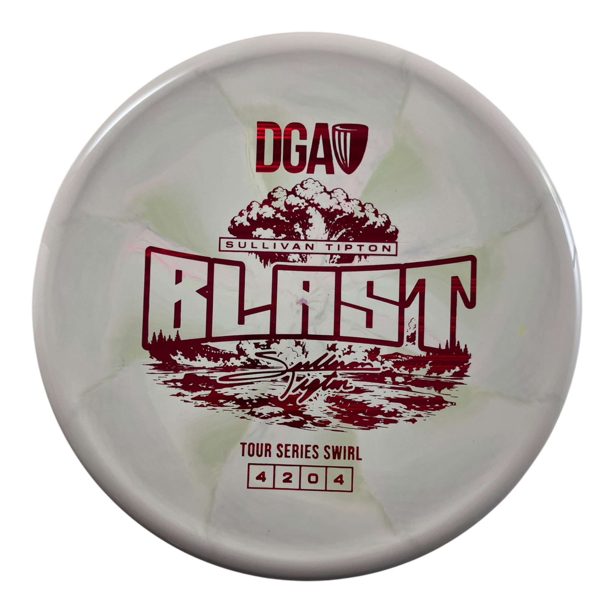 Disc Golf Association Blast | Tour Series Swirl | Green/Red 174g (Sullivan Tipton) Disc Golf