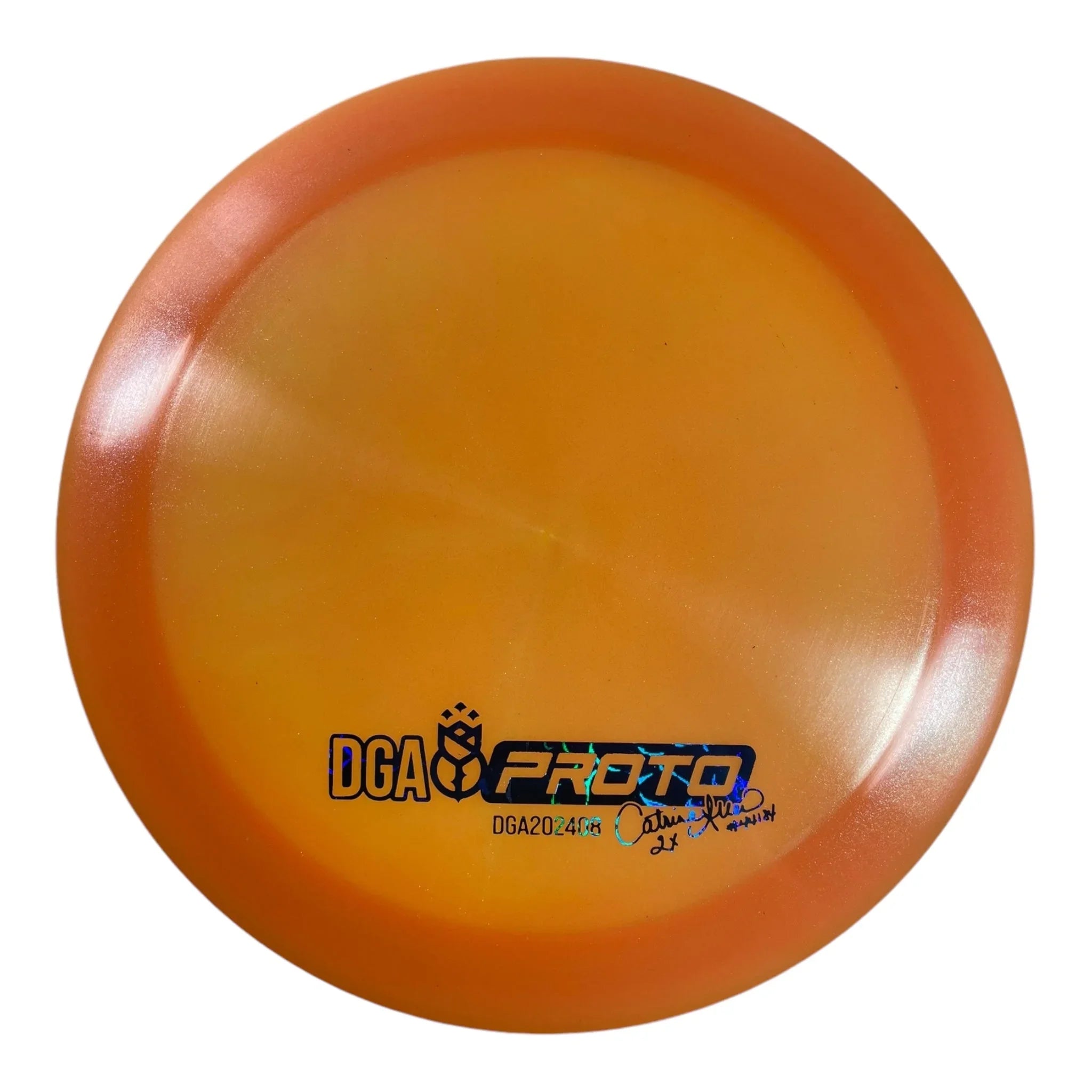 Disc Golf Association Catrina Allen Prototype Driver | Experimental Blend | Orange/Blue 169g Disc Golf