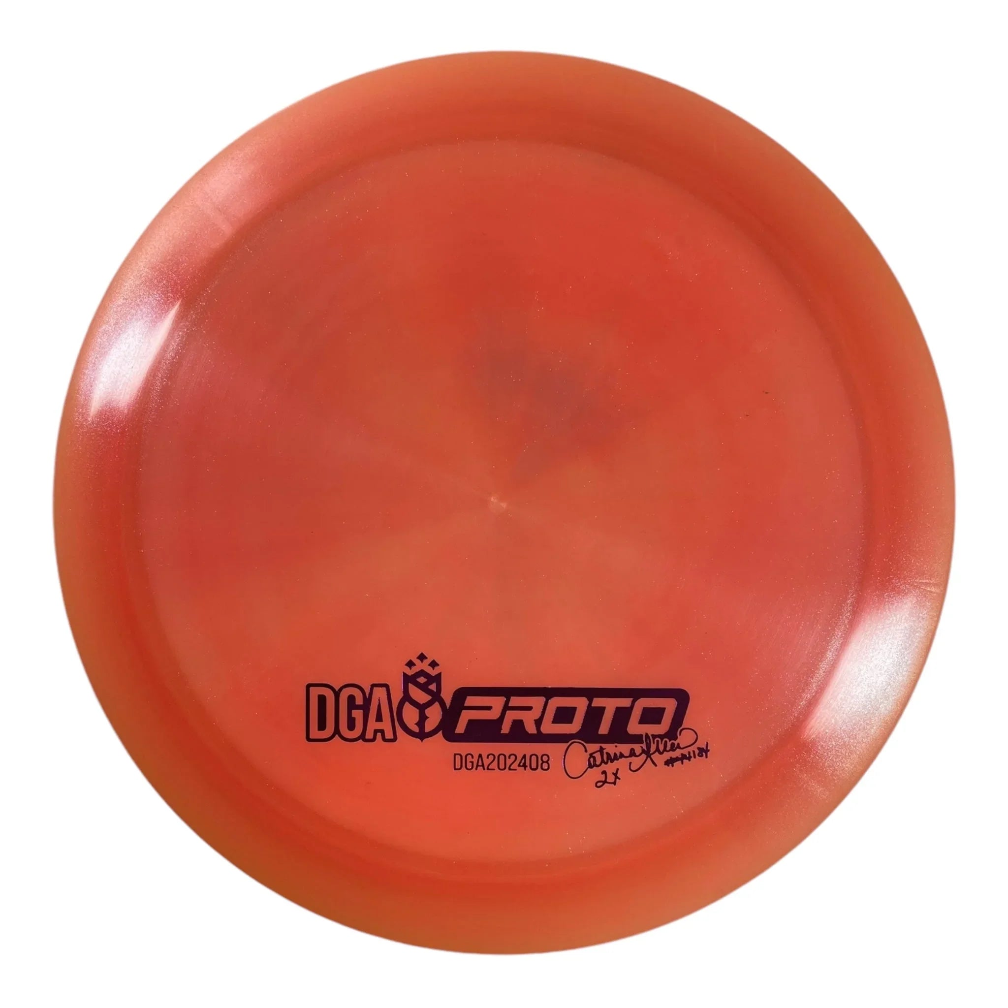 Disc Golf Association Catrina Allen Prototype Driver | Experimental Blend | Orange/Purple 172g Disc Golf