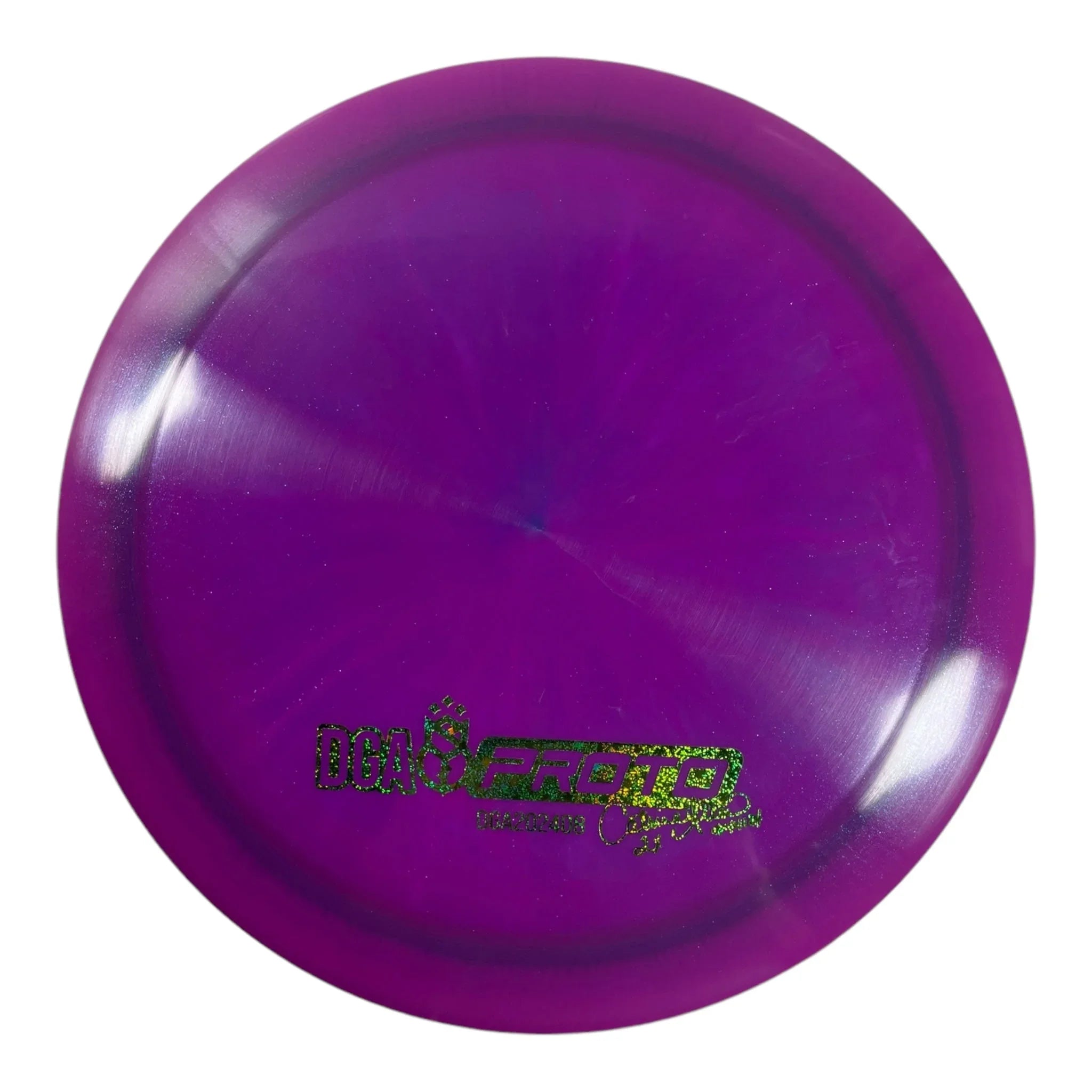 Disc Golf Association Catrina Allen Prototype Driver | Experimental Blend | Purple/Green 174g Disc Golf