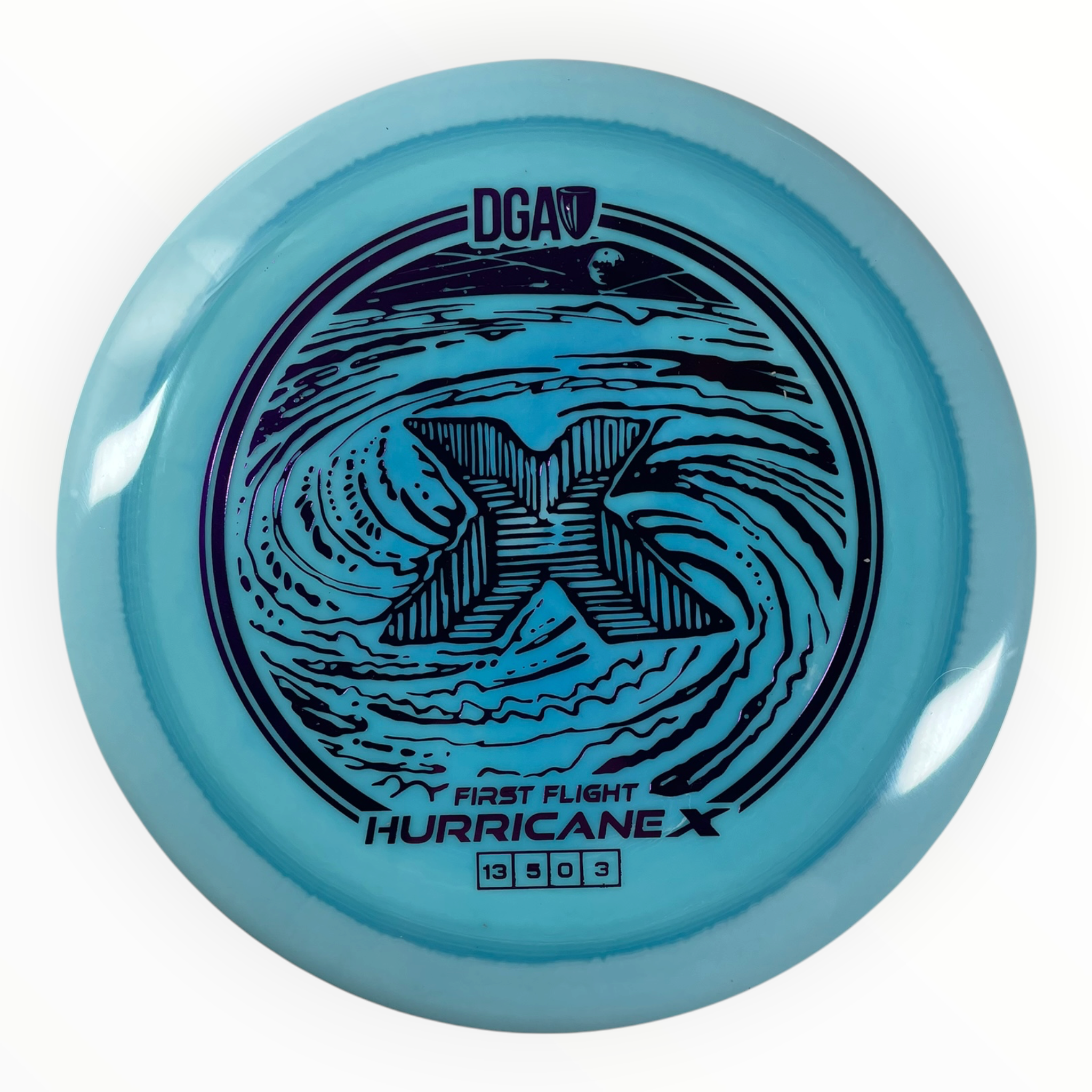 Disc Golf Association Hurricane X | LE Swirl | Blue/Purple 174g Disc Golf