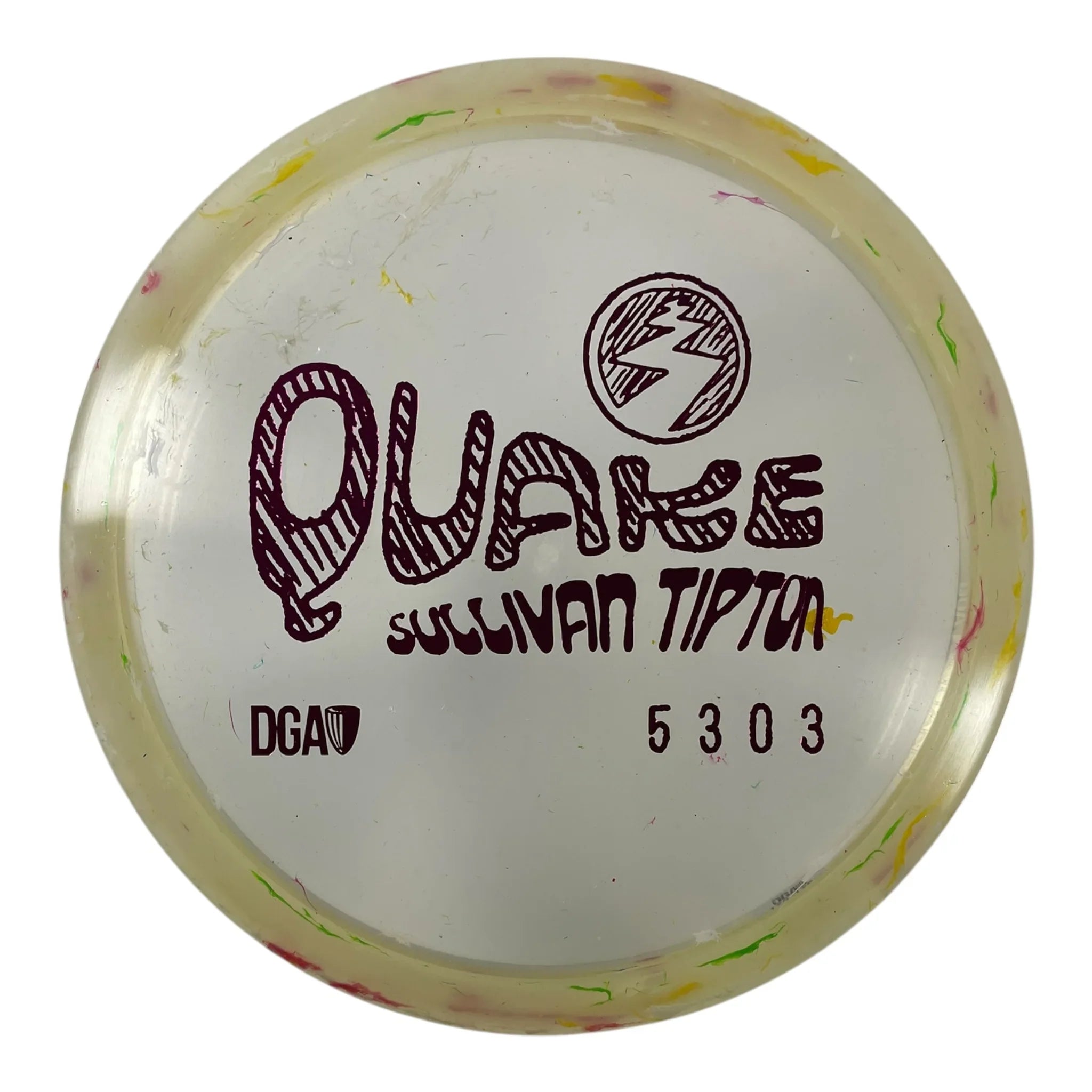 Disc Golf Association Quake | Granite | Yellow/Pink 175g (Sullivan Tipton) Disc Golf