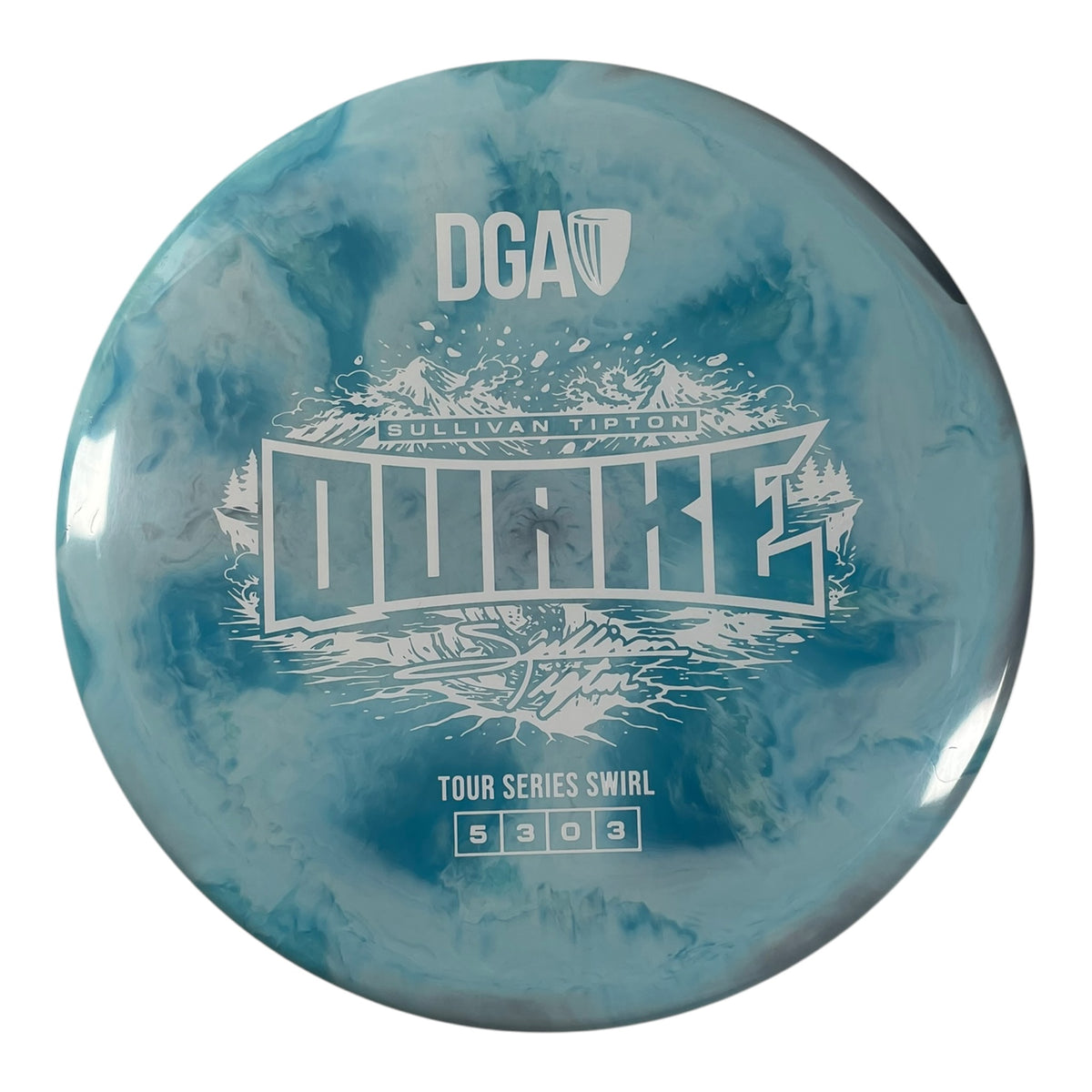 Disc Golf Association Quake | Tour Series Swirl | Blue/White 177g (Sullivan Tipton) Disc Golf