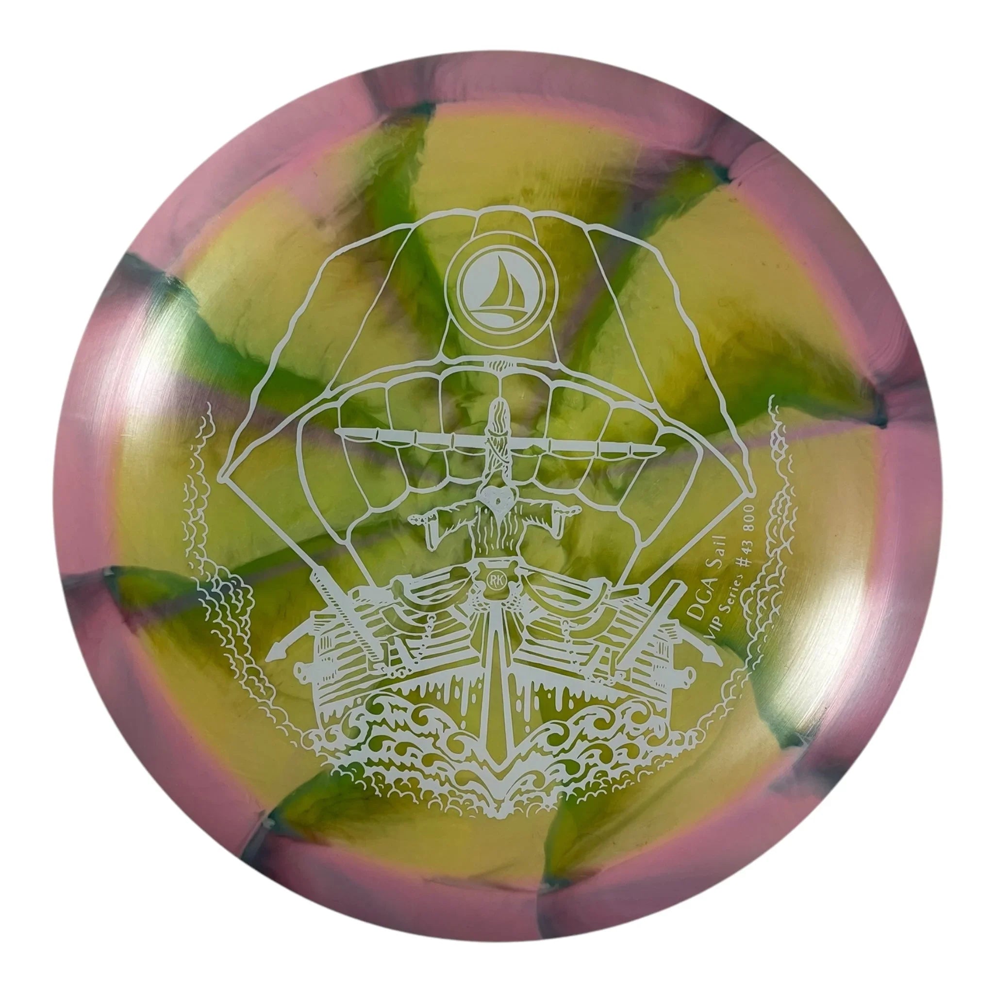 Disc Golf Association Sail | PL Swirl | Green/White 172g (VIP Series