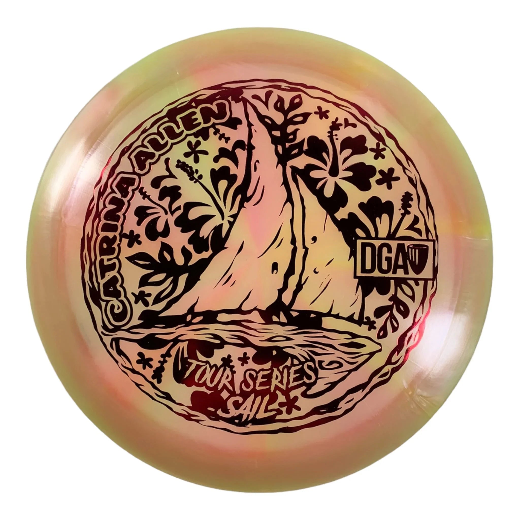 Disc Golf Association Sail | Swirl | Yellow/Red 172g (Catrina Allen) Disc Golf