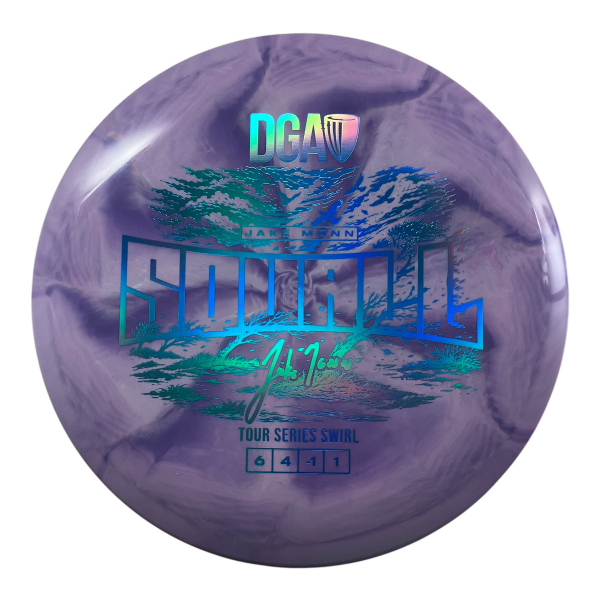 Disc Golf Association Squall | Tour Series Swirl | Purple/Blue 174g (Jake Monn) Disc Golf