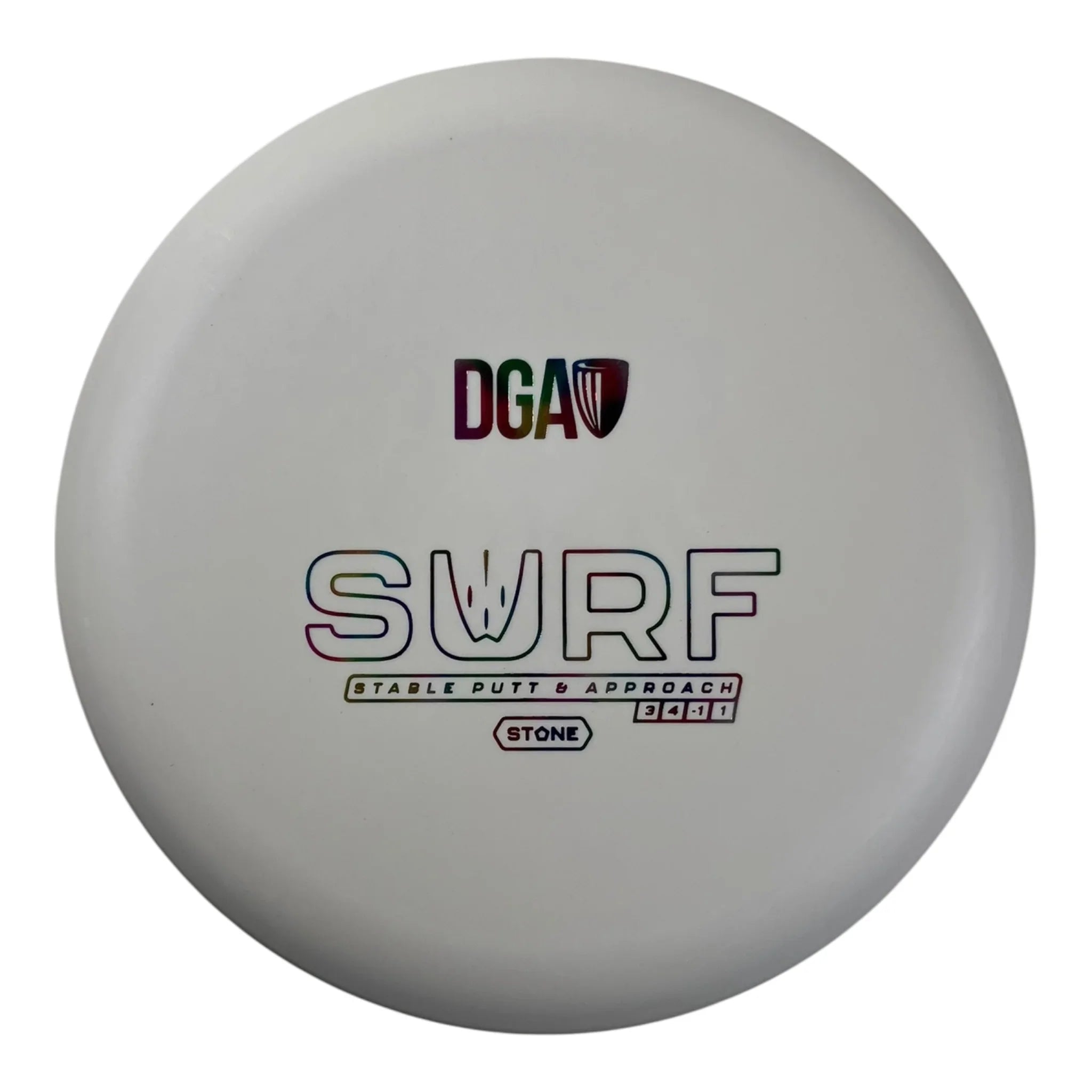 Disc Golf Association Surf | Stone | White/Rainbow 172g Disc Golf