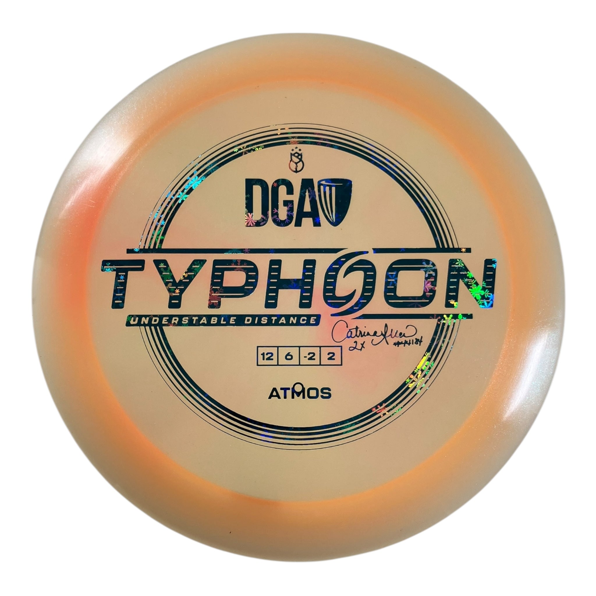 Disc Golf Association Typhoon | Atmos | Yellow/Flakes 172g Disc Golf