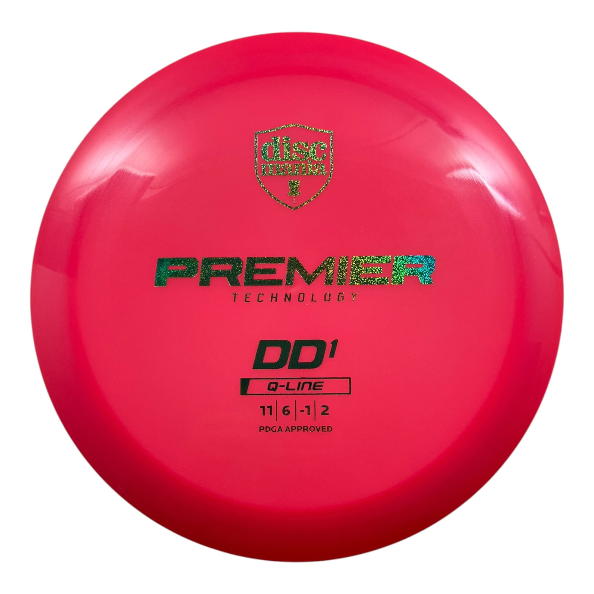 Discmania DD1 | Q-Line Premier | Pink/Green Sparkle 169g Disc Golf
