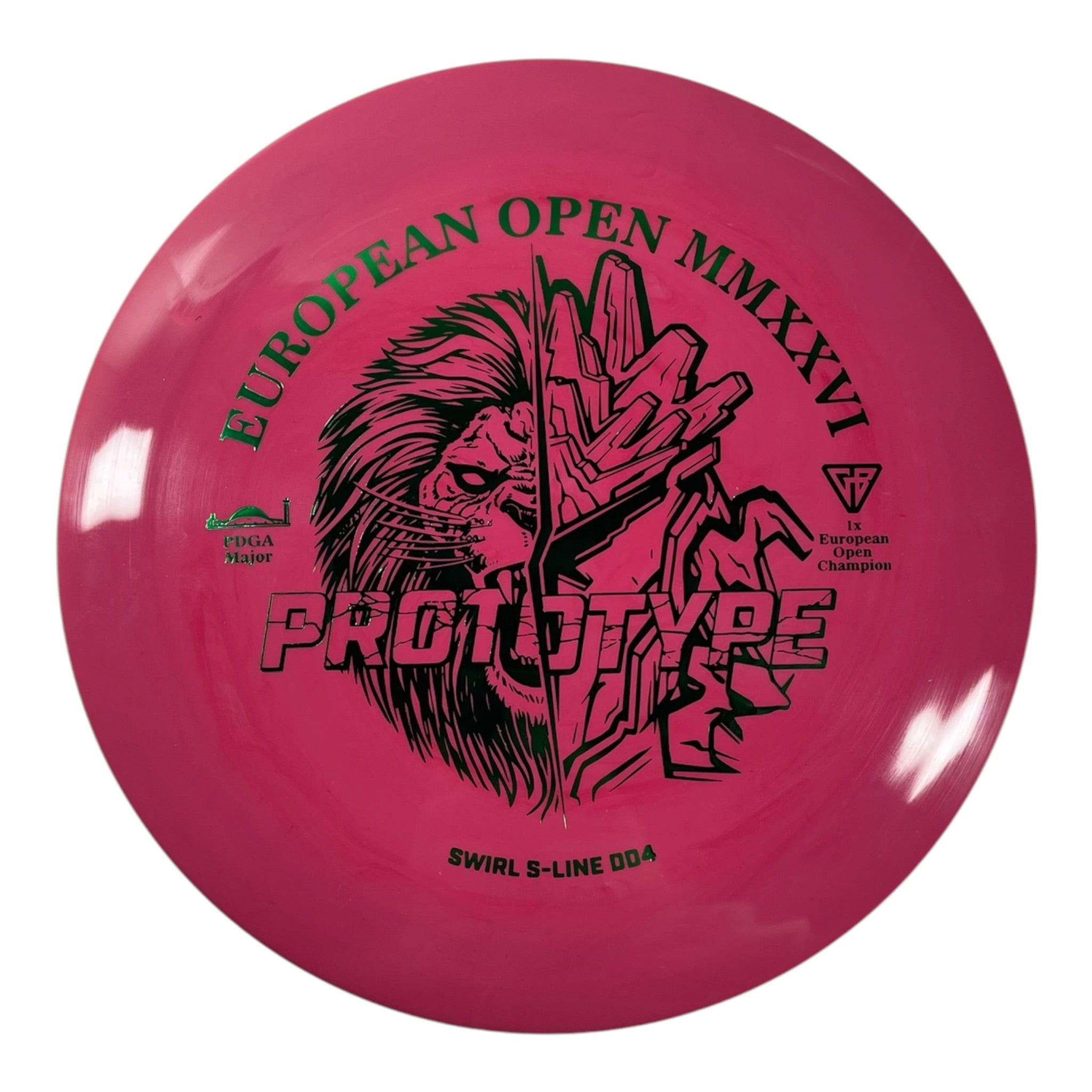 Discmania DD4 | Swirly S-Line | Pink/Green 175g (Prototype) Disc Golf