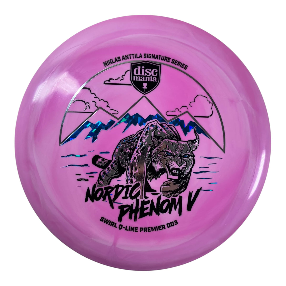Discmania Nordic Phenom V - Premier DD3 | Swirl Q-Line | Pink/Blue 171g (Niklas Anttila) Disc Golf