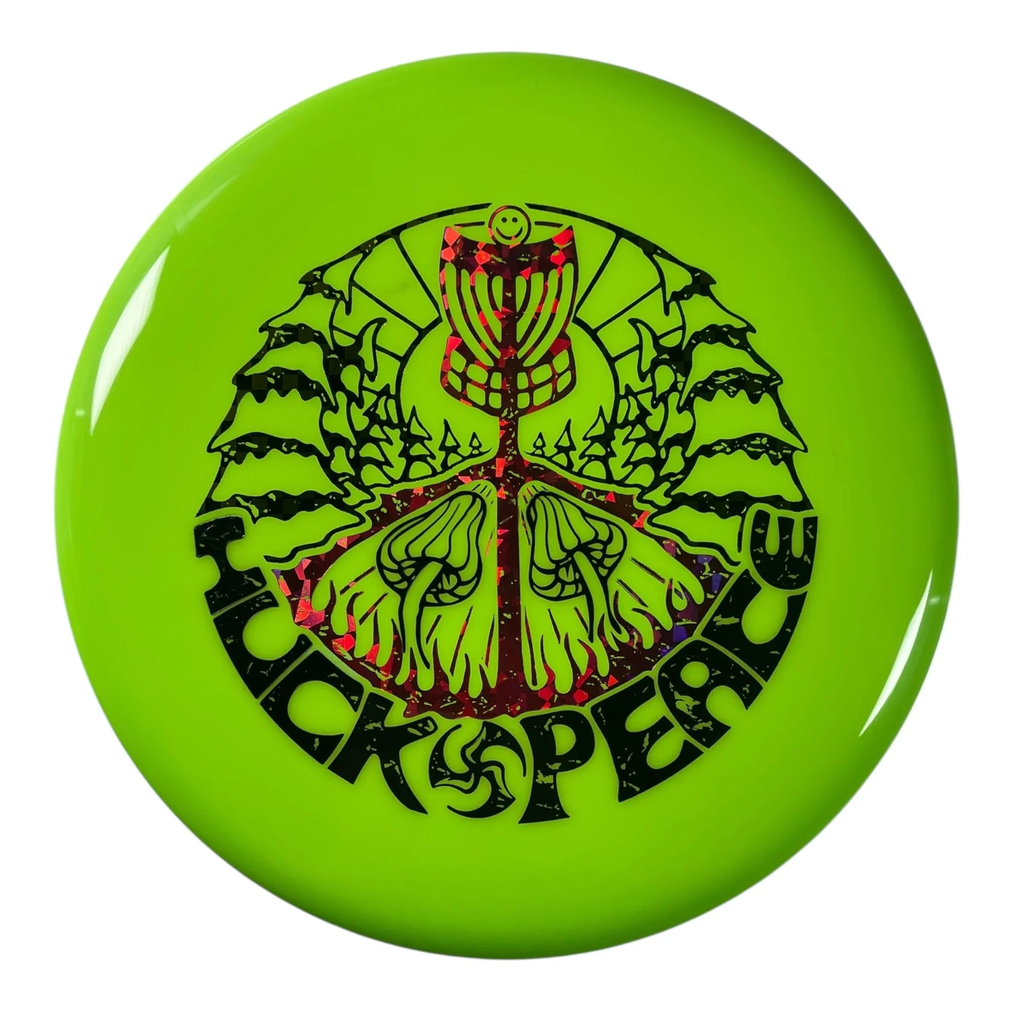 Discmania Spore | Neo Soft | Green/Pink Holo 157g (Huk Peace) Disc Golf