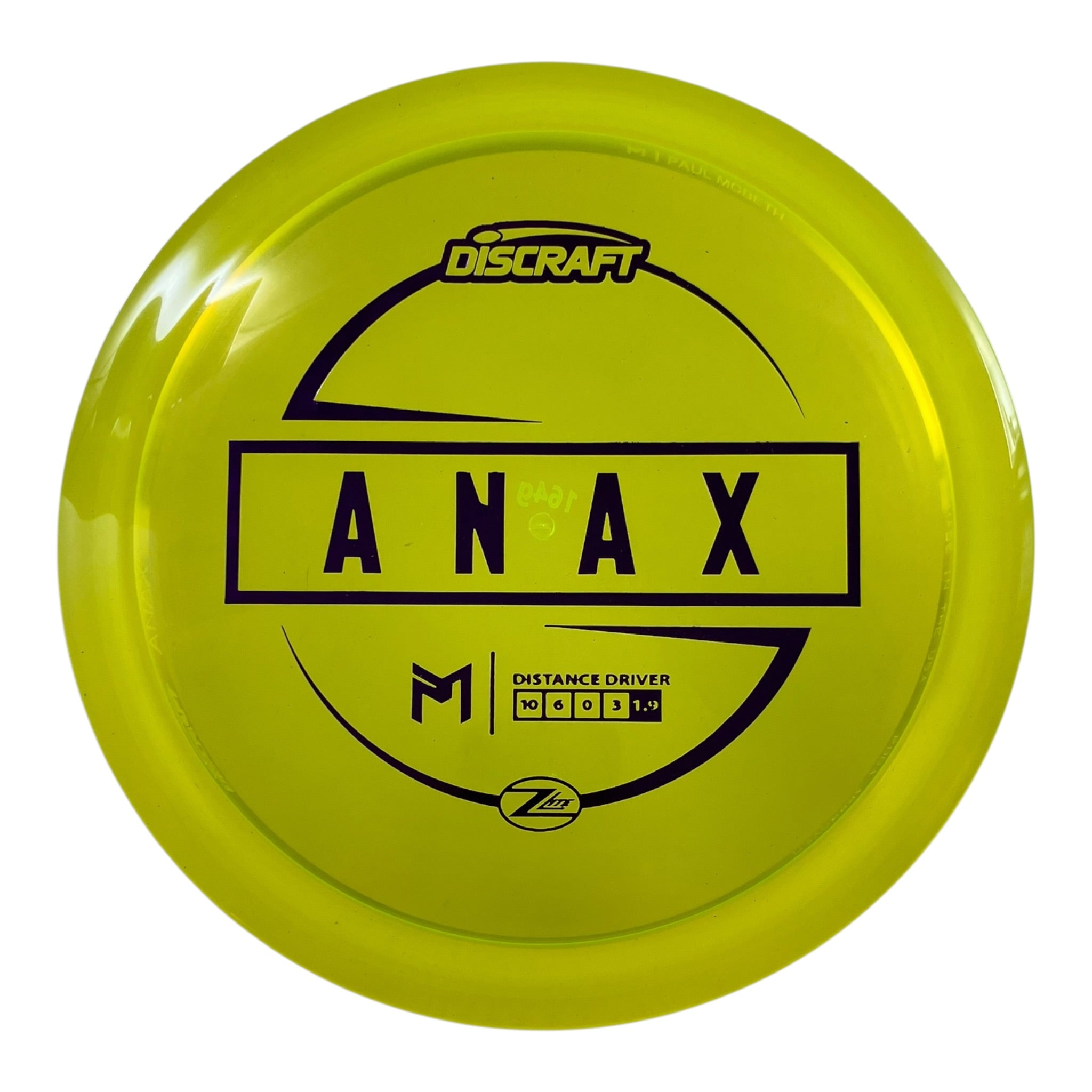 Discraft Anax | Z Lite | Yellow/Purple 164g (Paul McBeth) Disc Golf