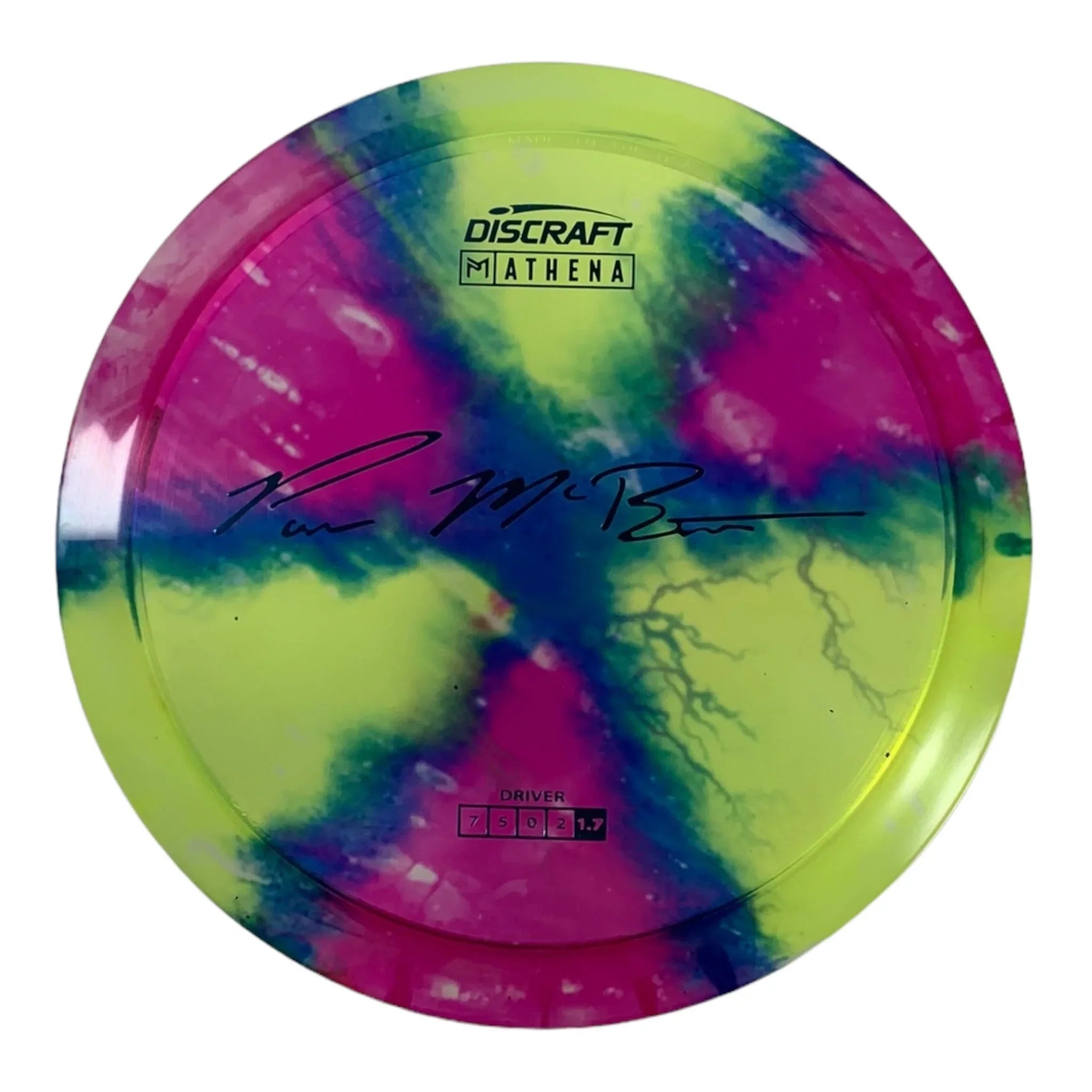 Discraft Athena | Z Line Fly Dye | Green/Blue 172g (Paul McBeth) Disc Golf