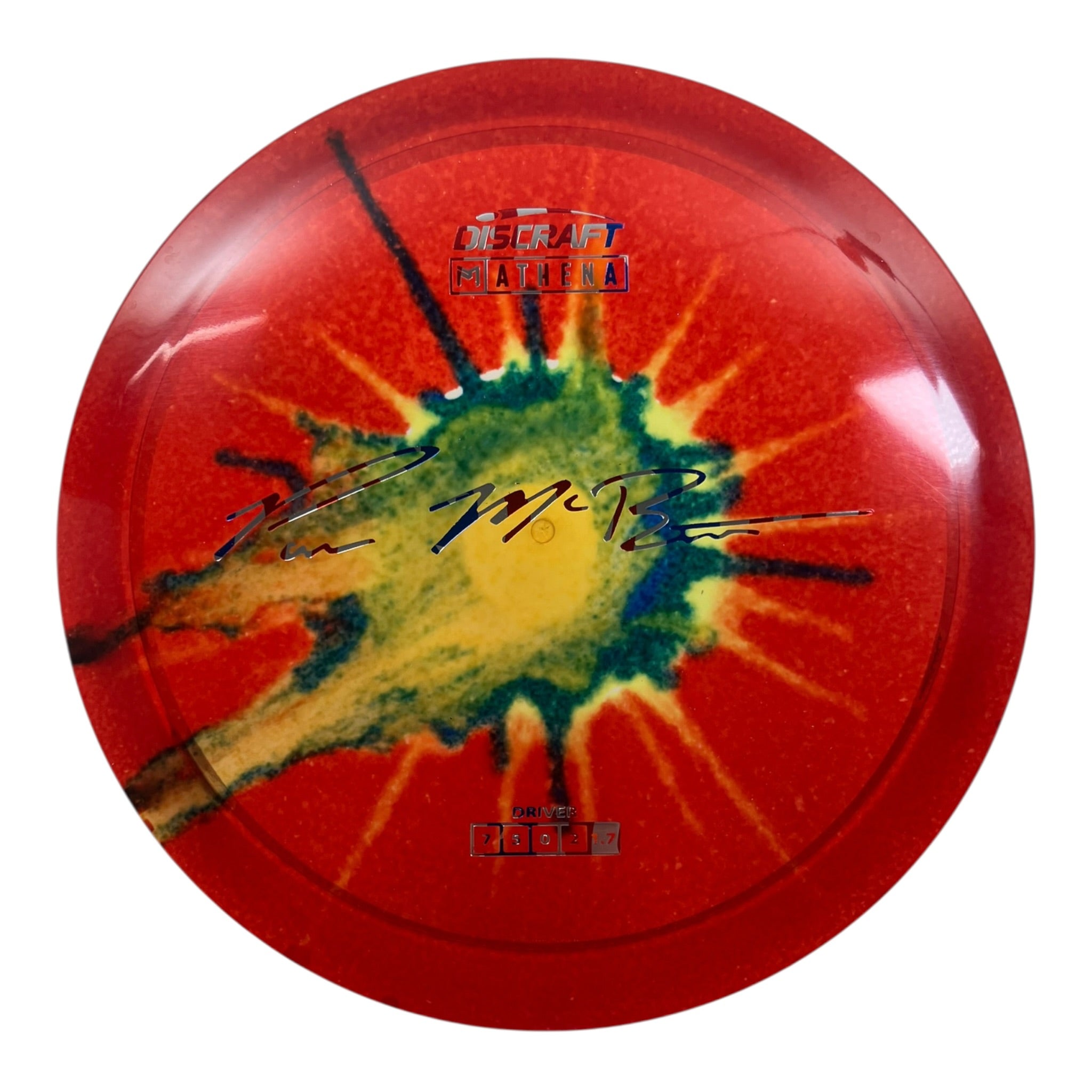 Discraft Athena | Z Line Fly Dye | Orange/USA 173g (Paul McBeth) Disc Golf