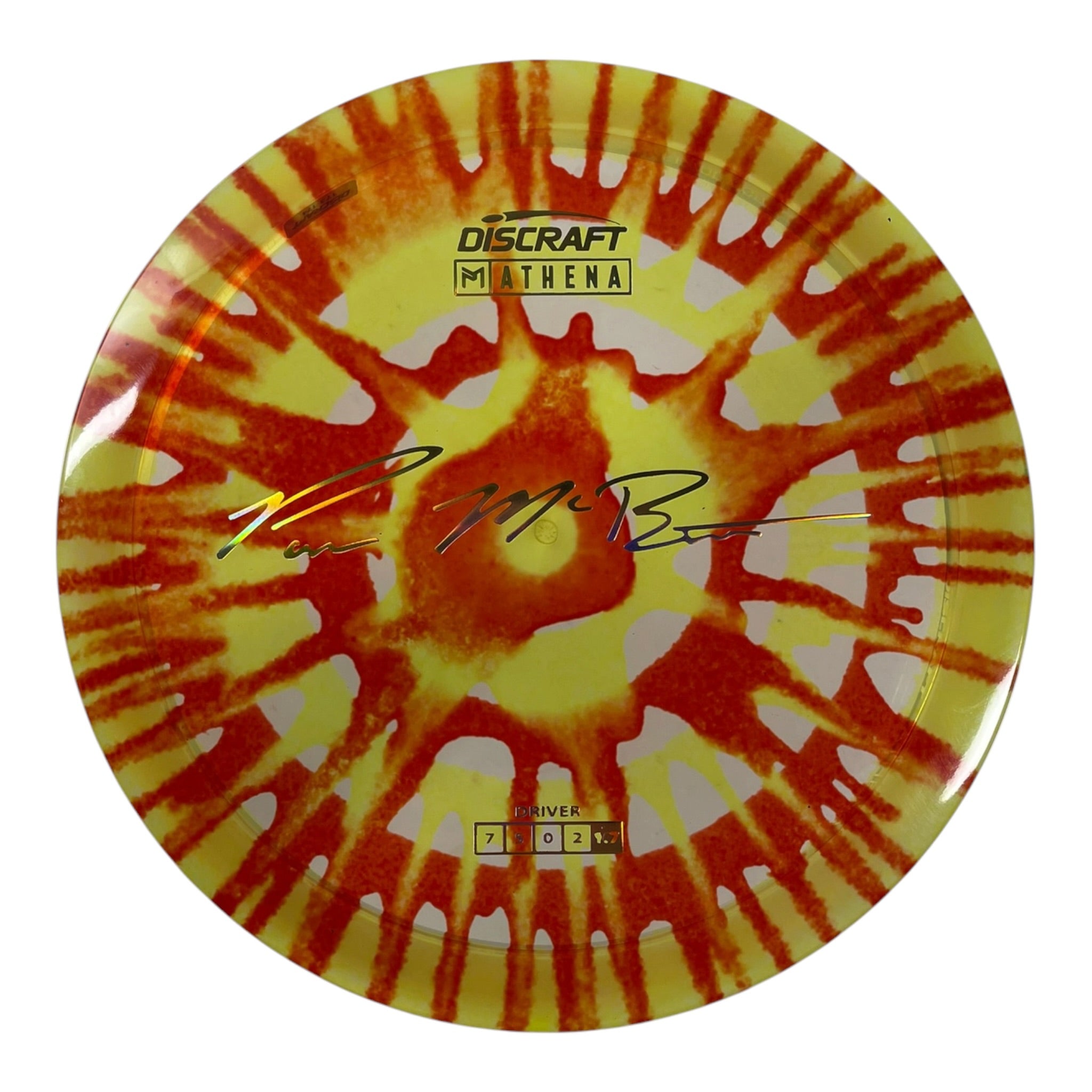Discraft Athena | Z Line Fly Dye | Yellow/Holo 174g (Paul McBeth) Disc Golf