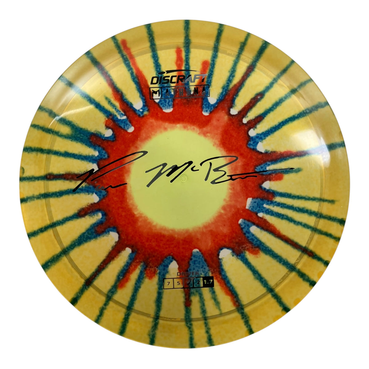 Discraft Athena | Z Line Fly Dye | Yellow/Stripes 172g (Paul McBeth) Disc Golf