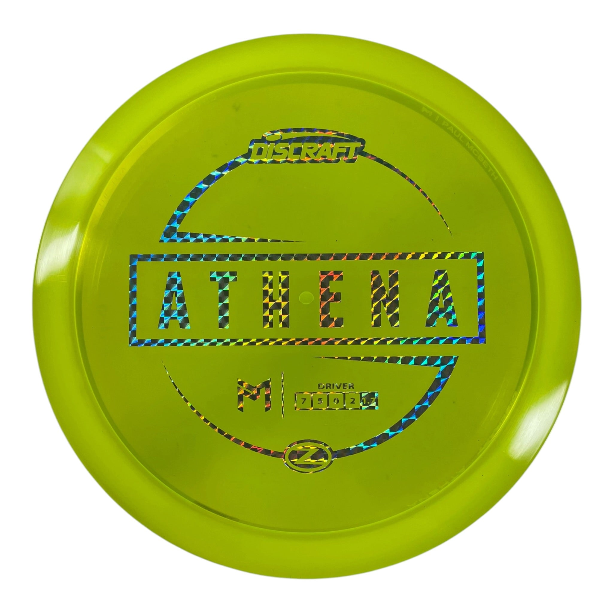 Discraft Athena | Z Line | Yellow/Holo 168g (Paul McBeth) Disc Golf