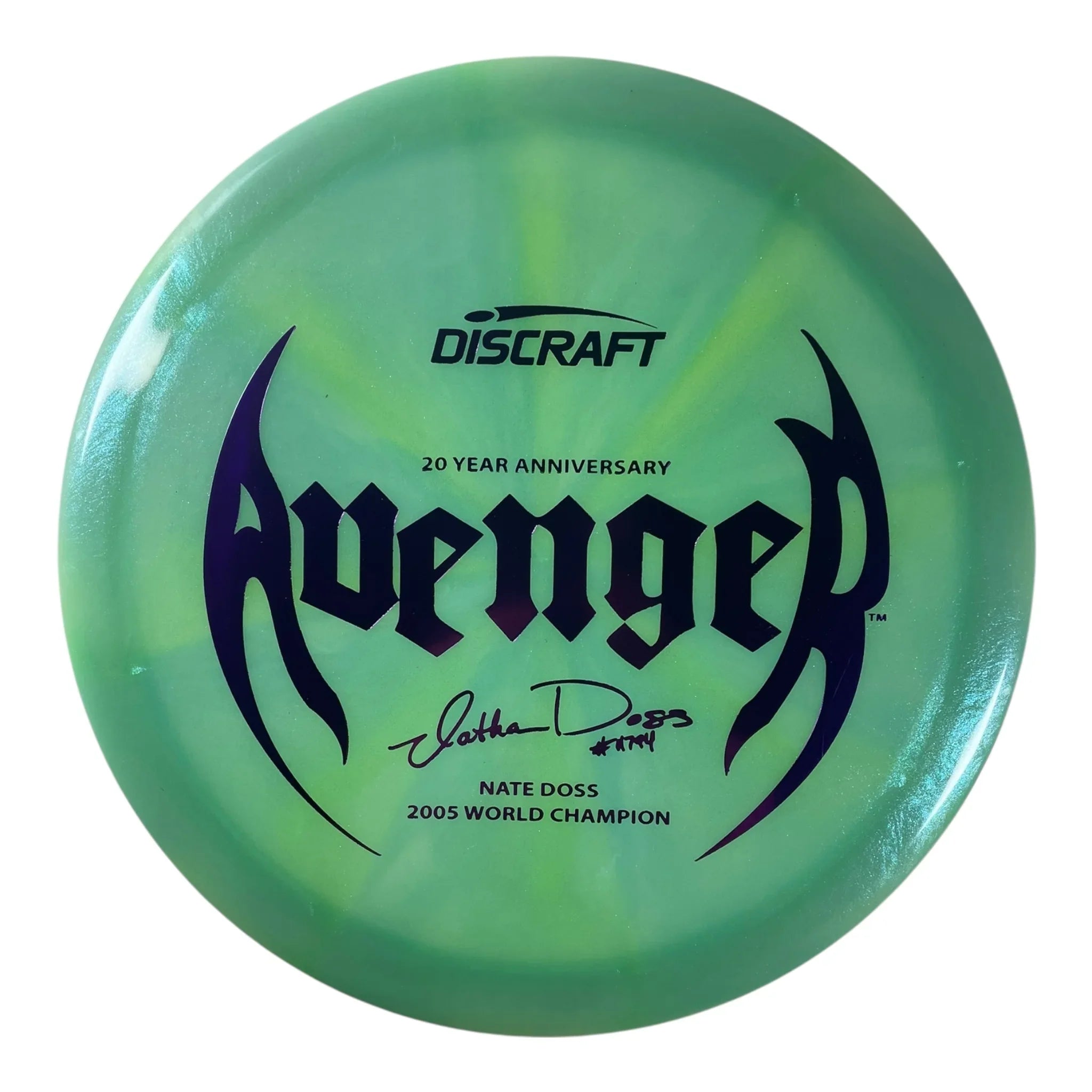 Discraft Avenger | Colorshift Z Swirl | Green/Purple 175g (Nate Doss 20th Anniversary) Disc Golf