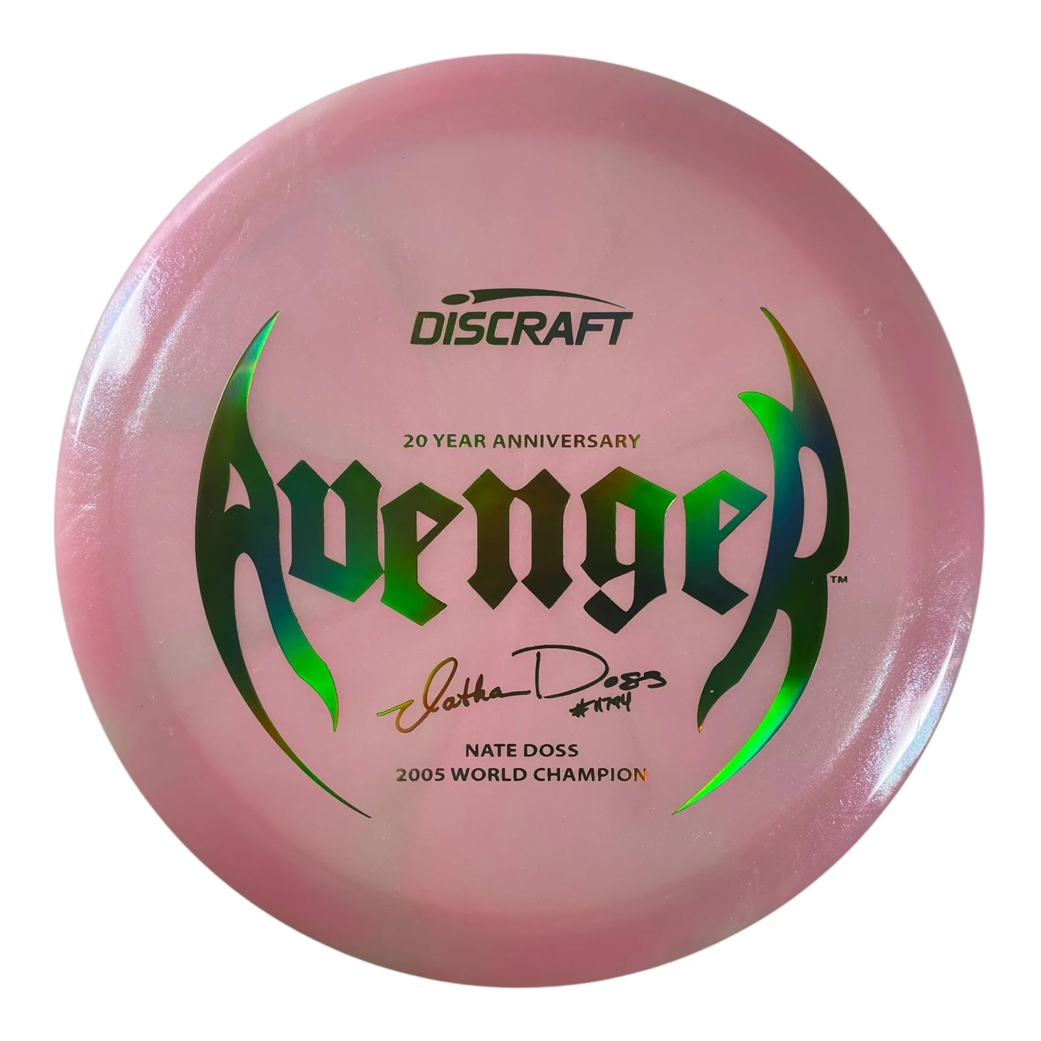 Discraft Avenger | Colorshift Z Swirl | Pink/Green 174g (Nate Doss 20th Anniversary) Disc Golf